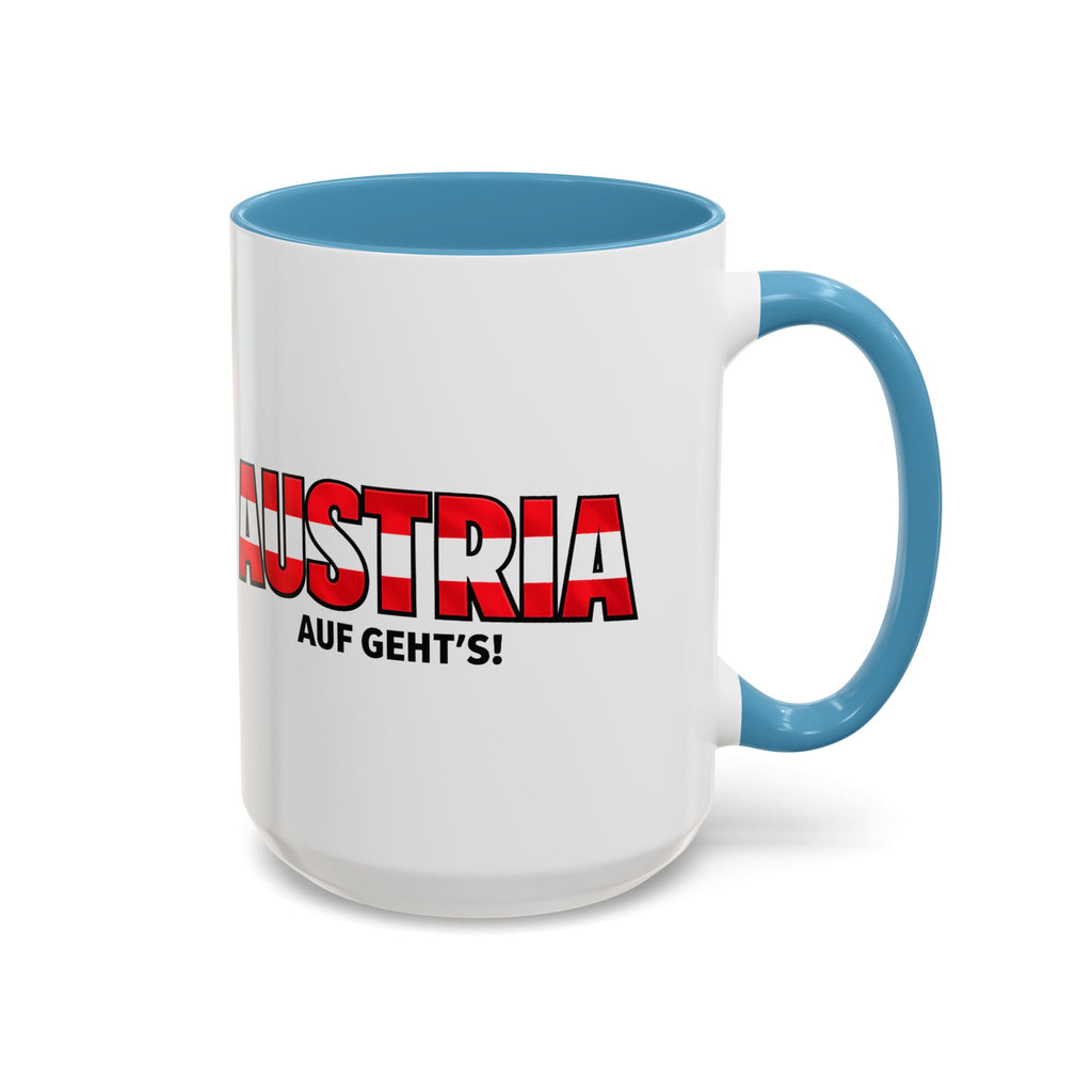 Austria Flag Text mug | Accent Coffee Mug (11/15oz)