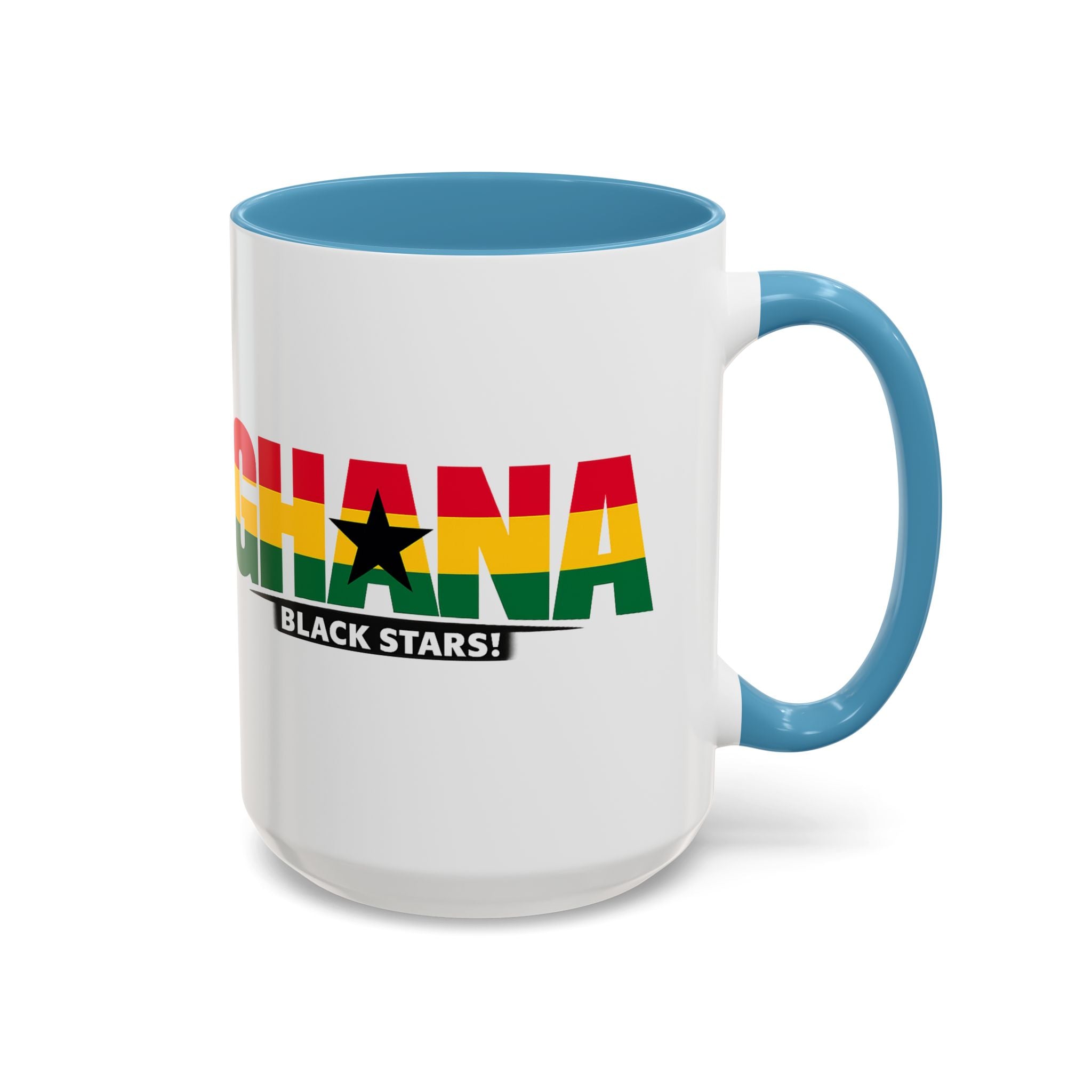 Ghana Black Stars flag stripe Accent Coffee Mug | 11oz 15oz, World Cup 2026, Gift for Dad