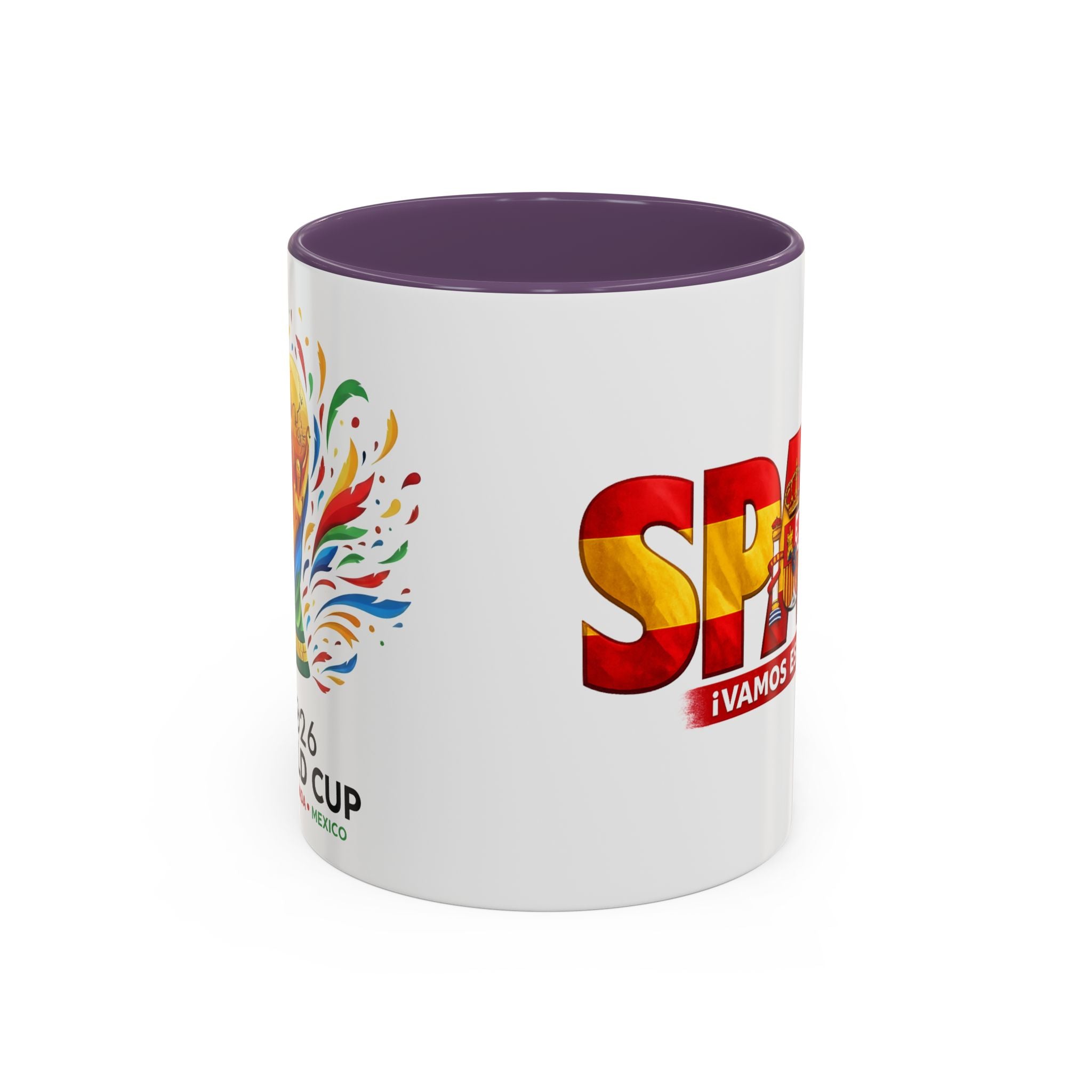 Spain Flag Word Mug | Accent Coffee Mug 11oz 15oz, Soccer World Cup 2026, Gift for Dad