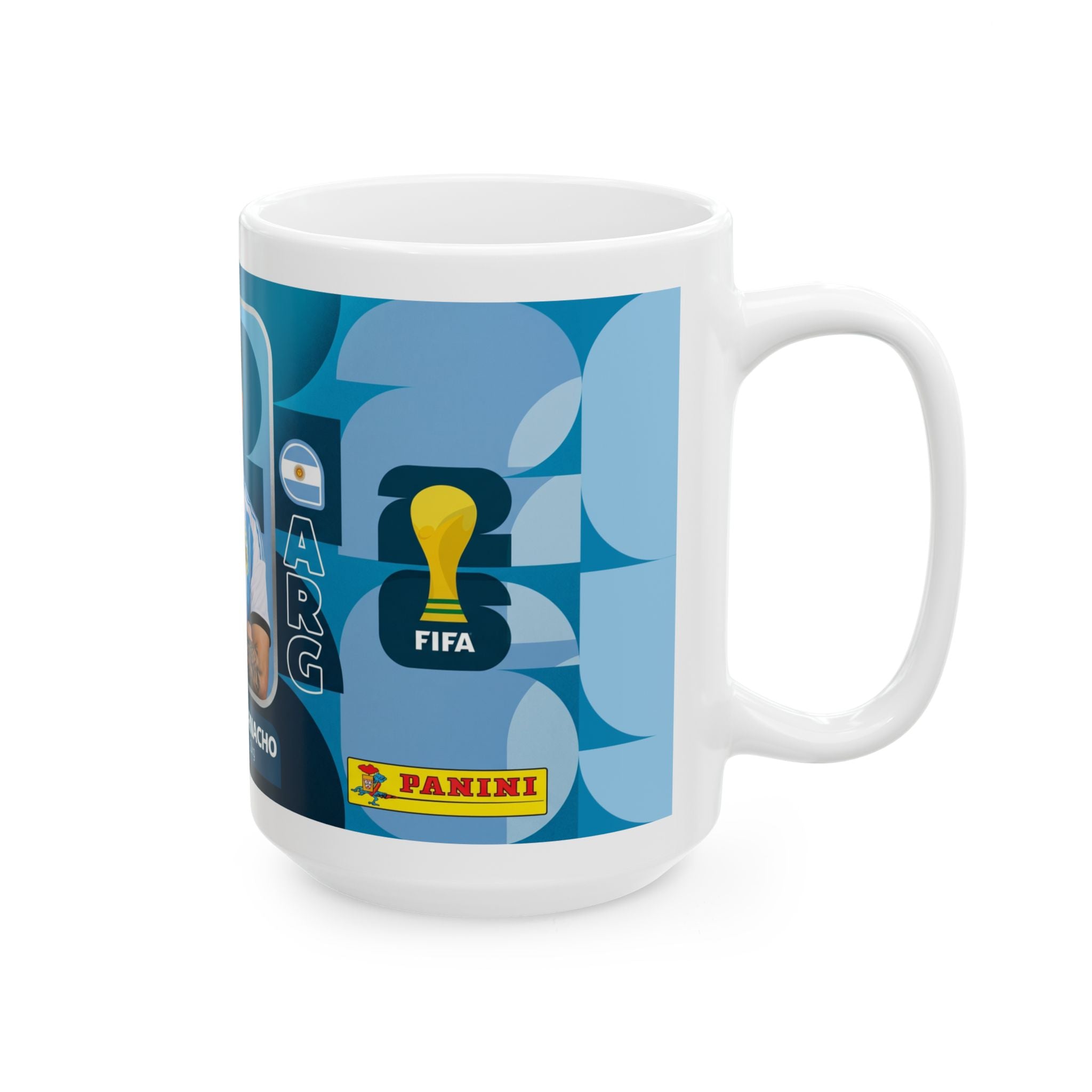 Argentina Soccer Player Alejandro Garnacho Ceramic Mug — Coffee Cup (11oz/15oz), World Cup 2026 Mugs