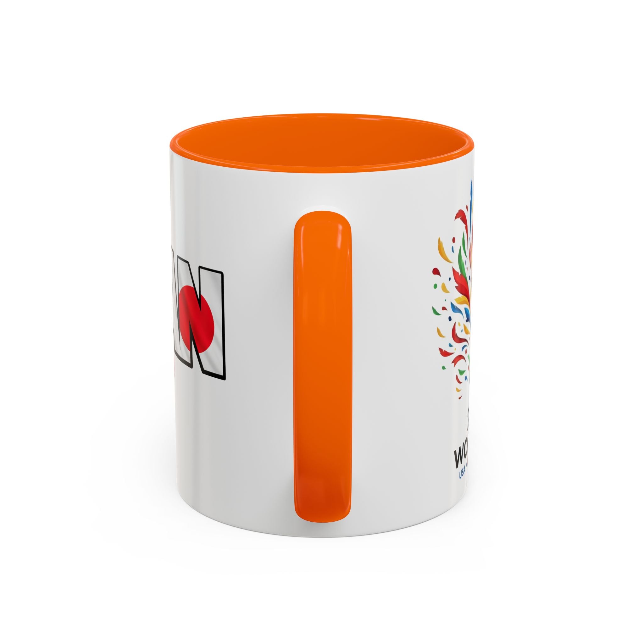 Japan Nippon Text Accent Mug | Flag Lettering Coffee Cup, World Cup 2026, Gift for Dad
