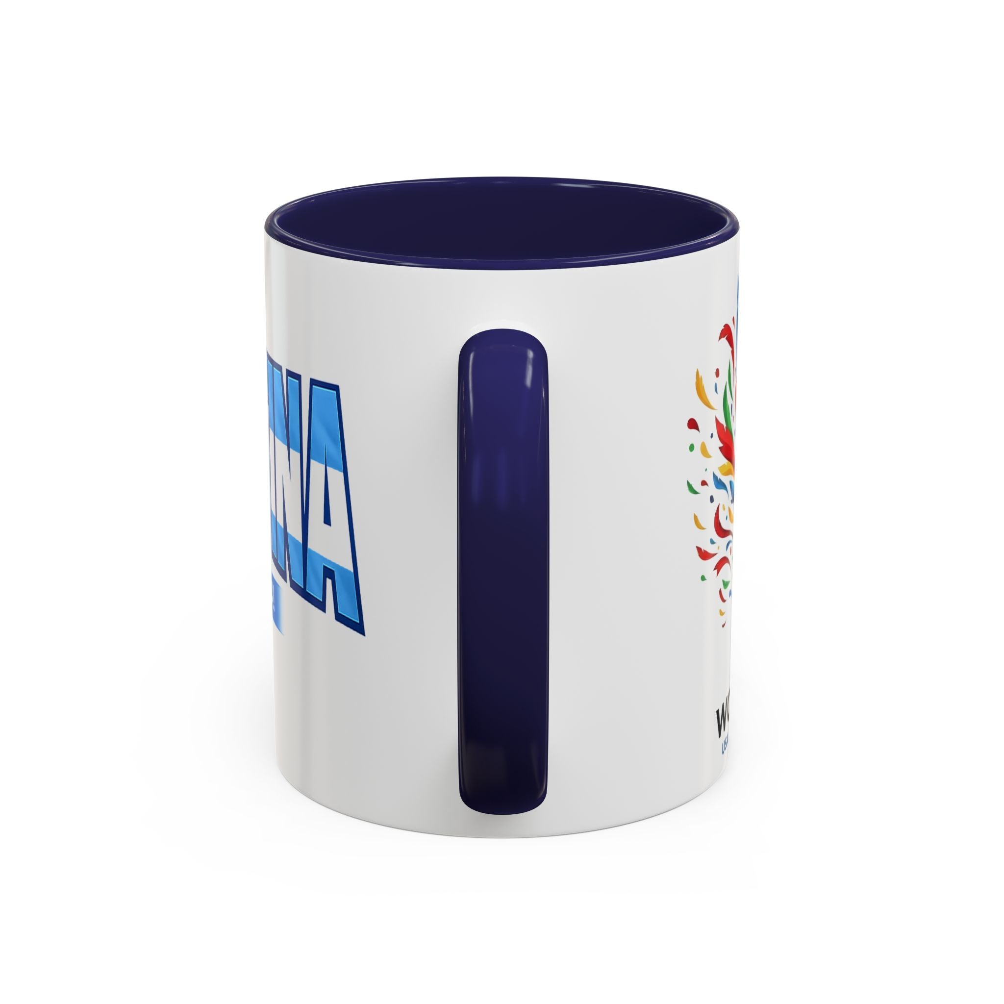Argentina Vamos Argentina Mug | Accent Coffee Mug, Flag Text Design