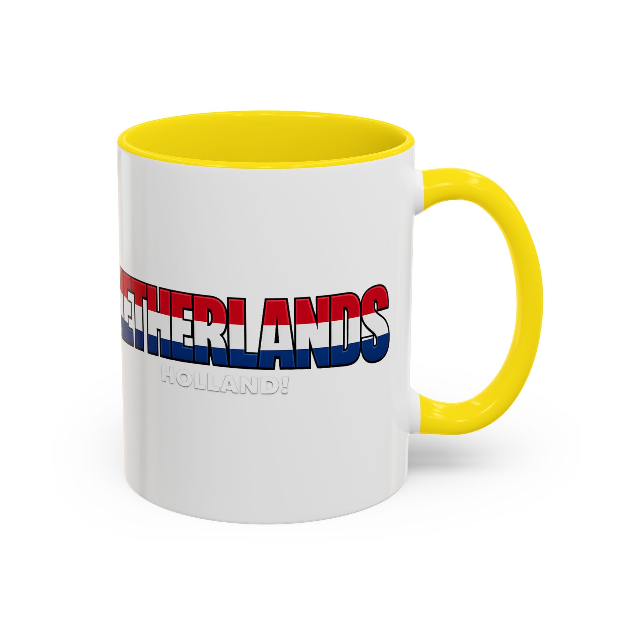 Netherlands Flag Text Coffee Mug | Accent 11oz 15oz, World Cup 2026, Gift for Dad