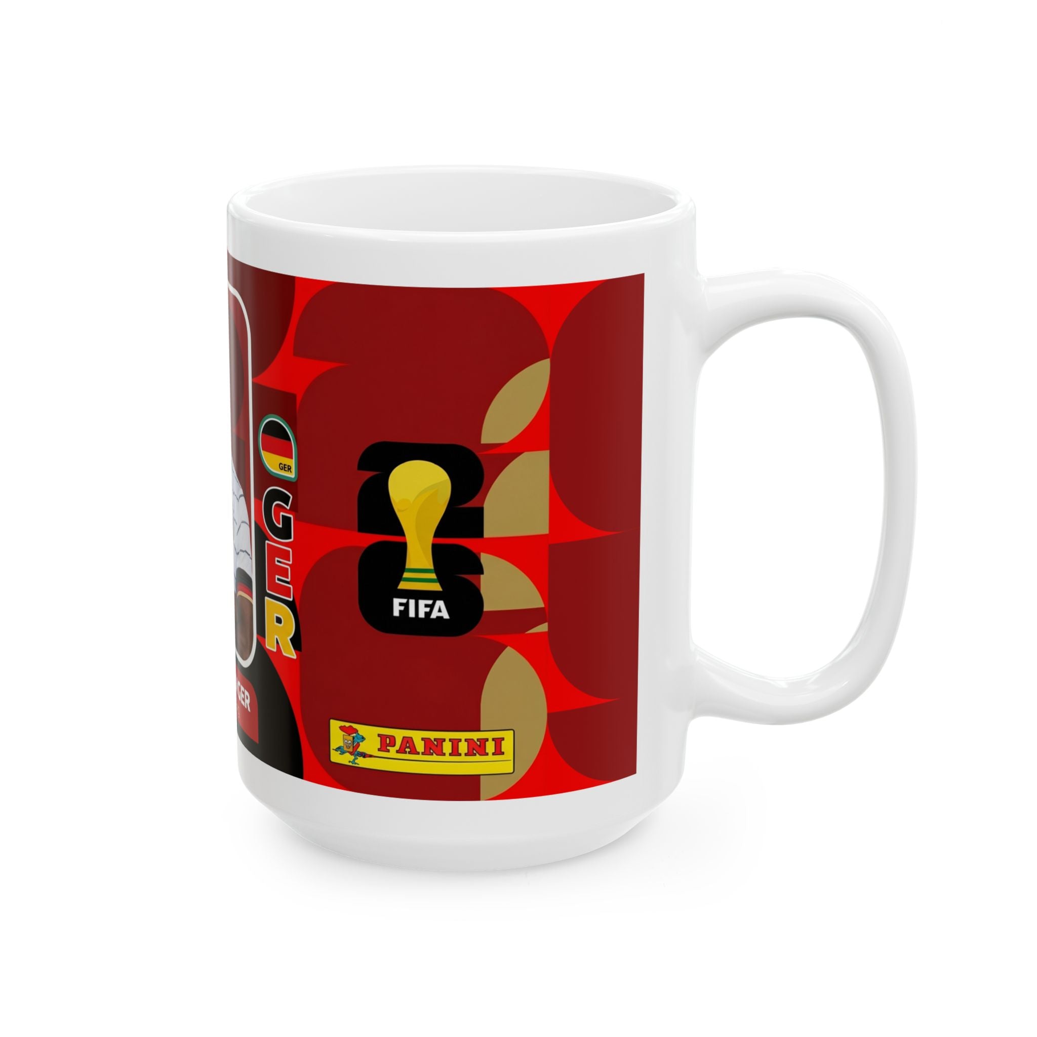 Germany Soccer Player Antonio Rüdiger Mug —  Ceramic  Coffee Cup (11oz, 15oz), World Cup 2026 Mugs