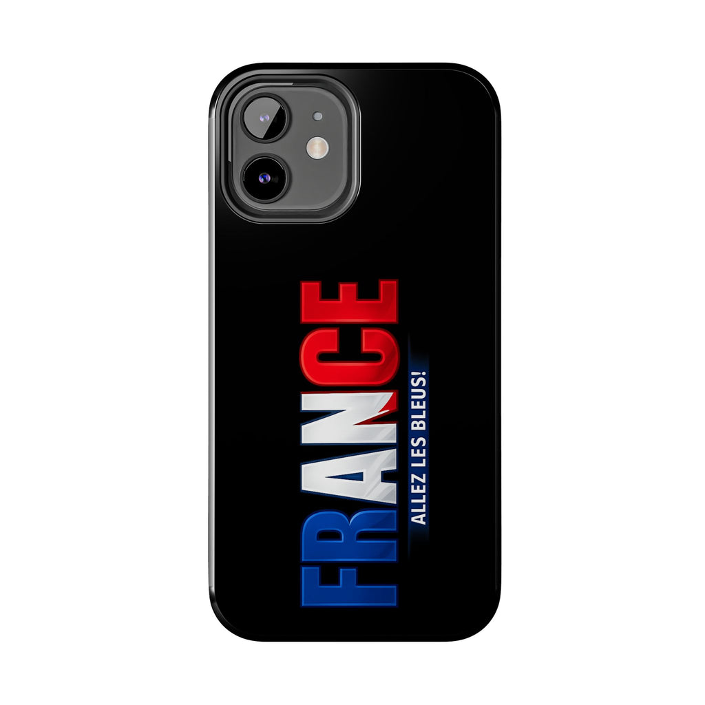 France tricolor vertical text Phone Case | Allez Les Bleus!, Cuctom Protective, Glossy Tough Cases, World Cup 2026