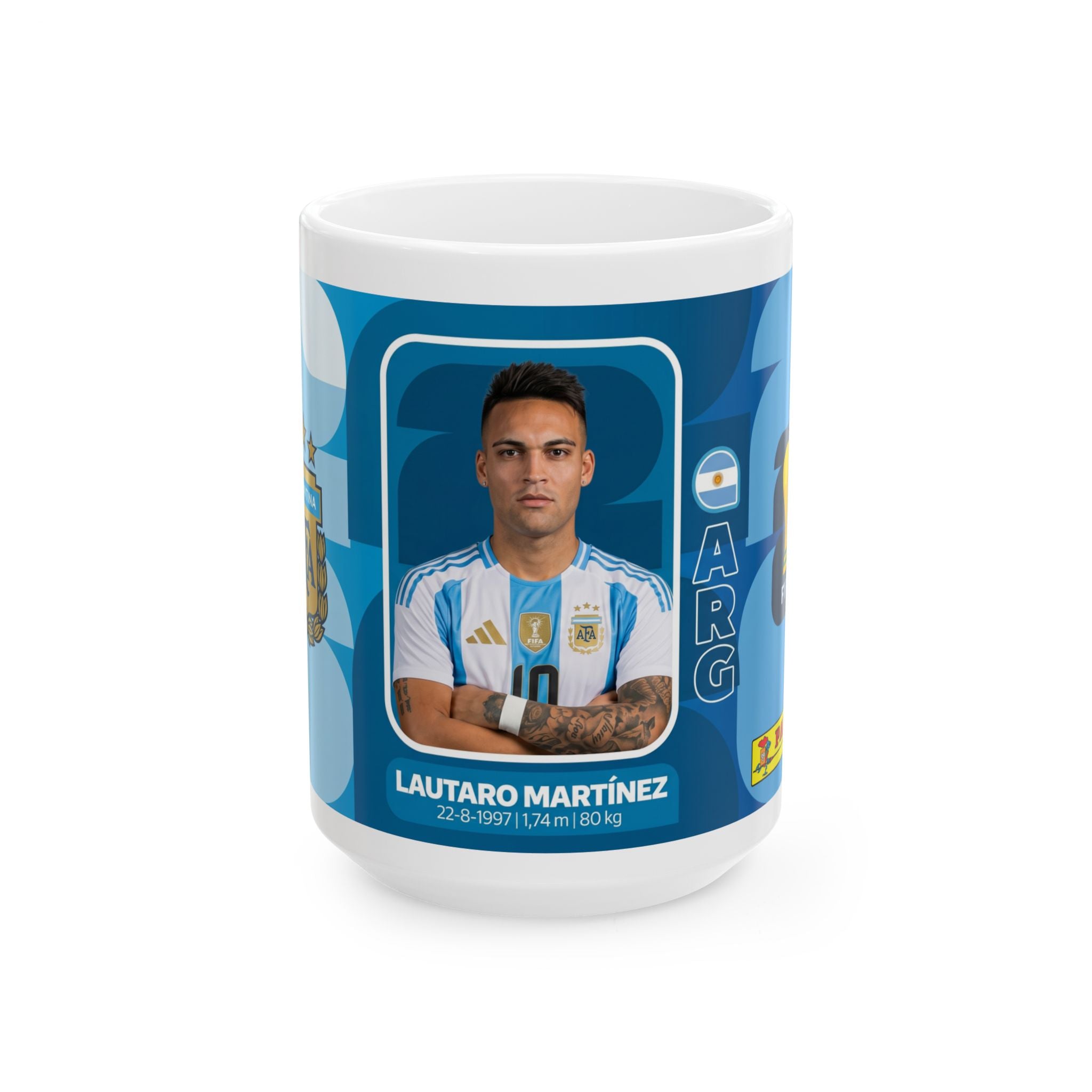 Argentina Soccer Player Lautaro Martínez Mug —  Ceramic Coffee Cup (11oz/15oz), World Cup 2026