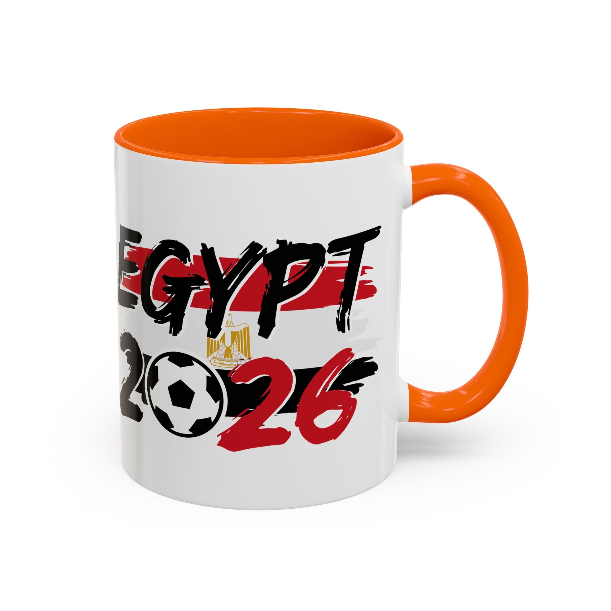Egypt 2026 Soccer World Cup Accent Coffee Mug | Egypt 2026 Football Flag Design, Soccer World Cup 2026, Gift for Dad