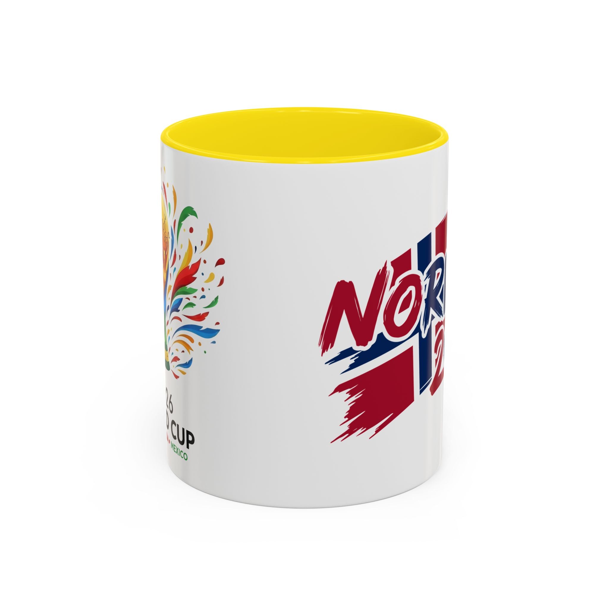 Norway 2026 Soccer Flag Accent Coffee Mug | 11oz 15oz, World Cup 2026, Gift for Dad