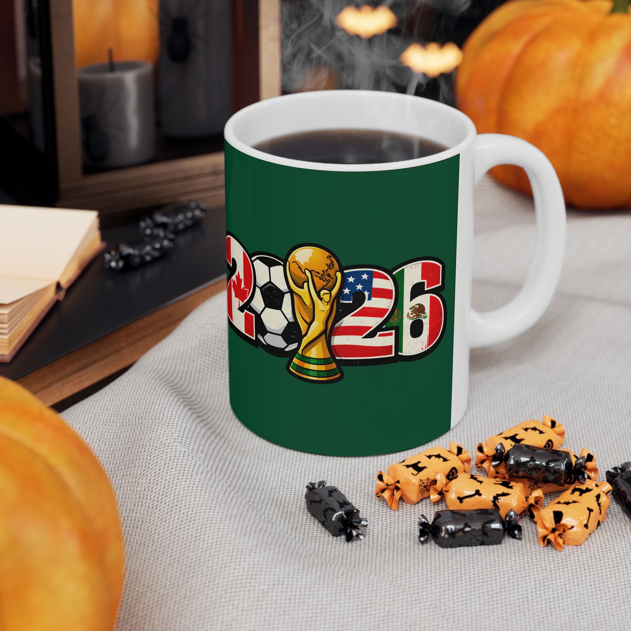 Mexico World Cup 2026 Soccer Mug, Ceramic Cup, Mexico Flag, Gift For Soccer Fan