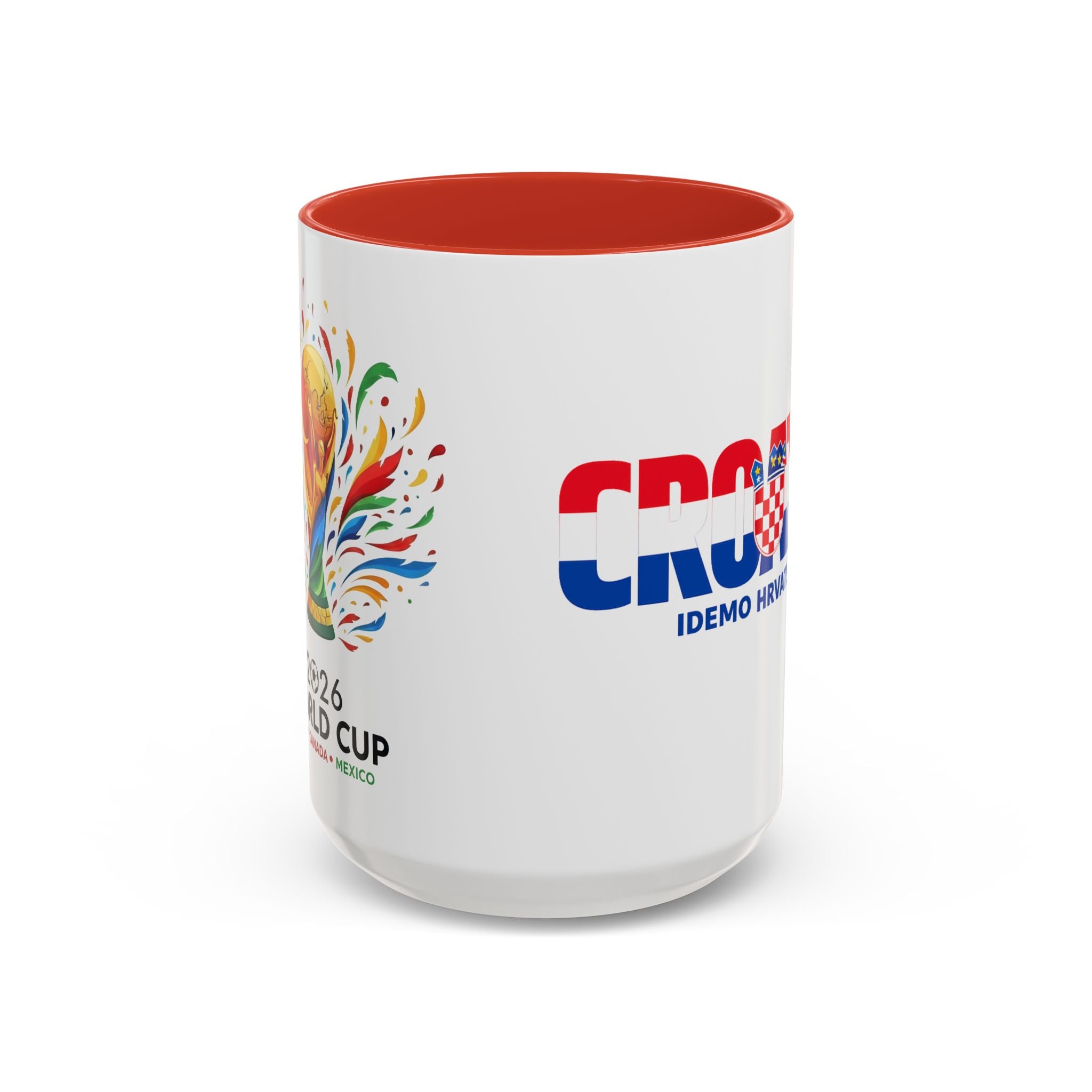 Croatia Flag Logo Accent Coffee Mug | Croatian Pride 11oz 15oz, World Cup 2026, Gifts for Dad