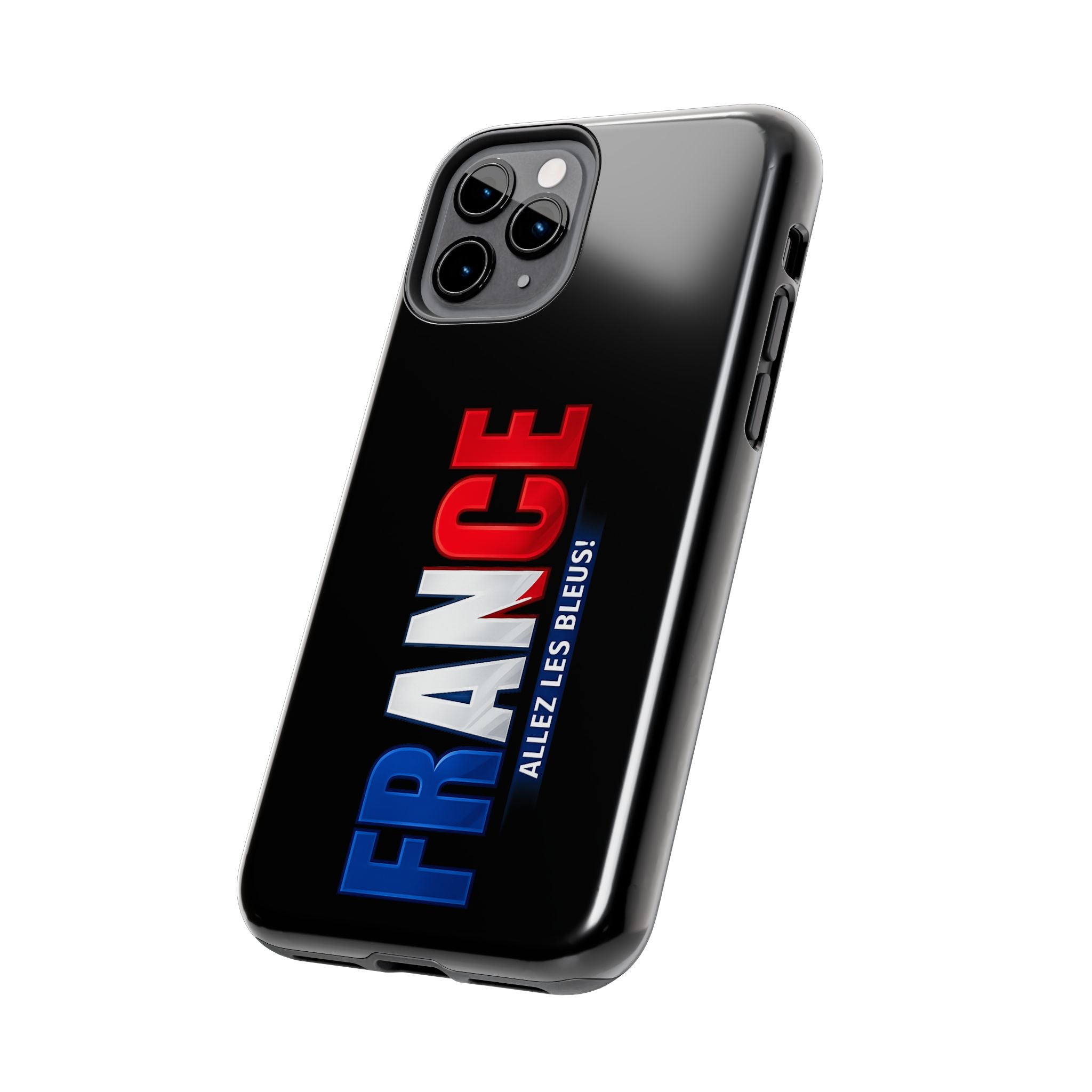 France tricolor vertical text Phone Case | Allez Les Bleus!, Cuctom Protective, Glossy Tough Cases, World Cup 2026