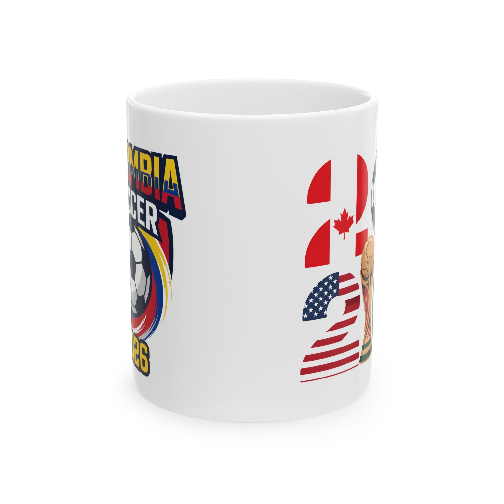 Colombia| Soccer Ball Flag Design,Coffee Mug 11oz or 15oz, World Cup 2026 Gift for Dad, Colombia Flag