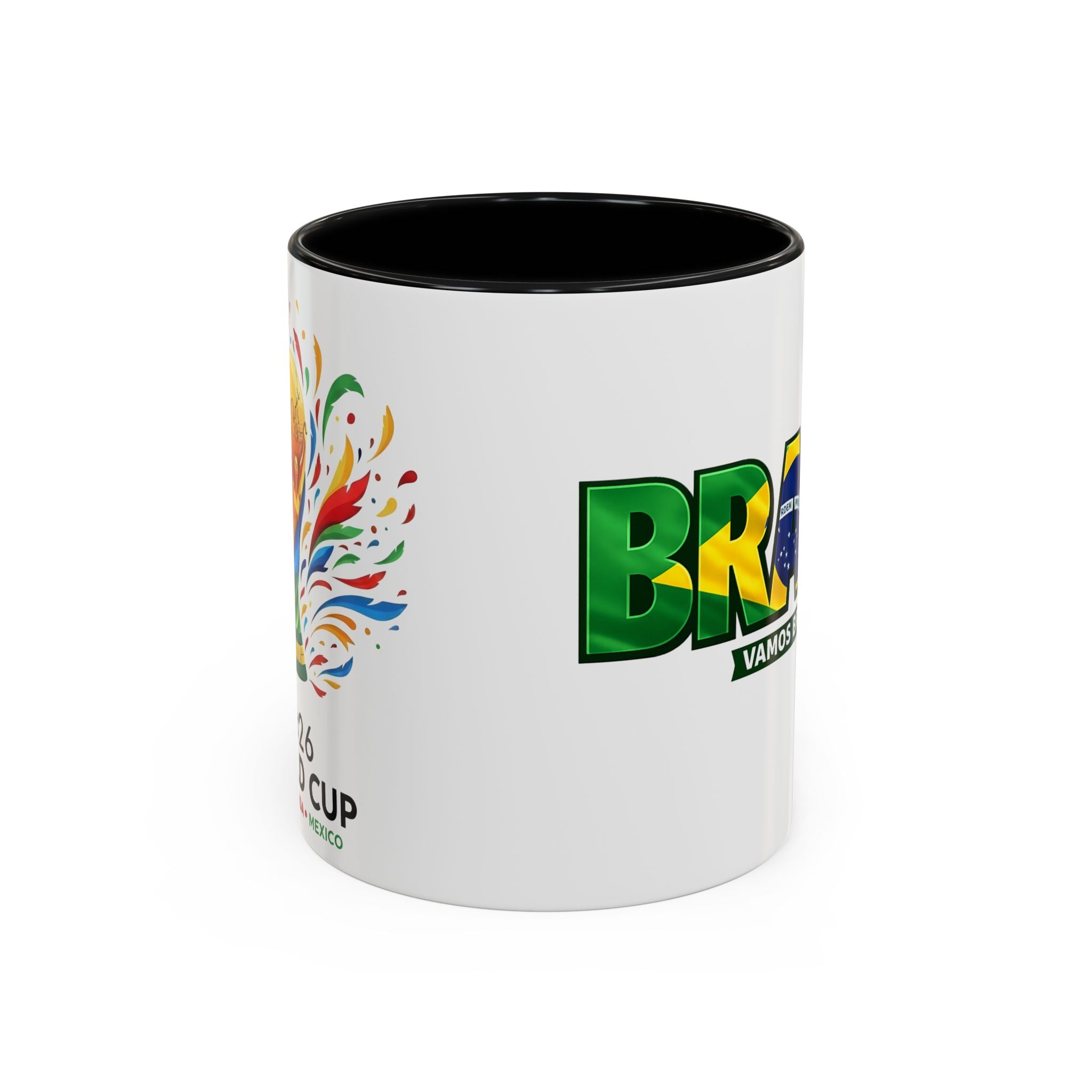Brazil Vamos Brasil mug | Accent coffee mug, Brazil flag text design, Soccer World Cup 2026, Gifts for Dad