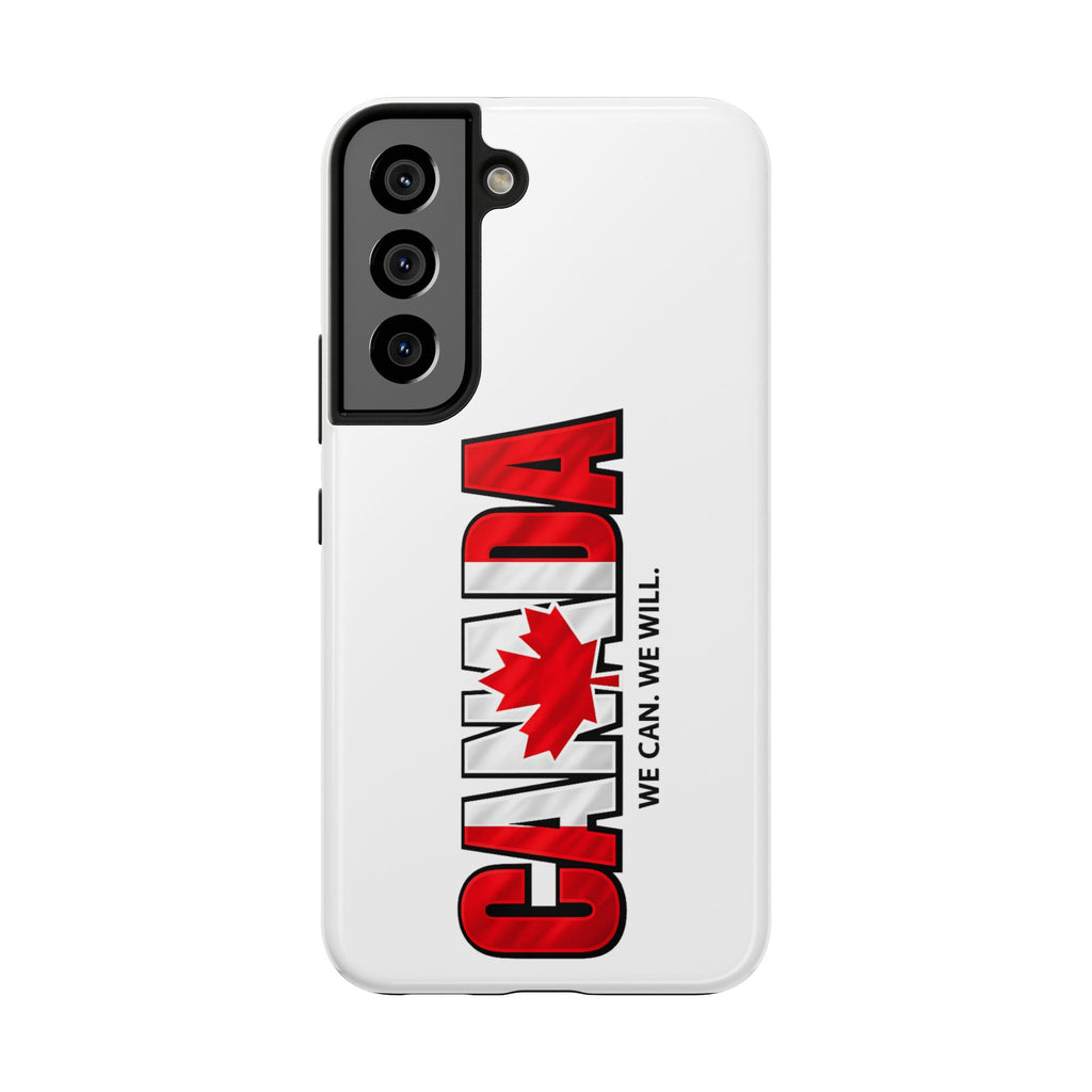 Canada Maple Leaf Phone Case | Canada text with red leaf, we can we will, Protective, Glossy, World Cup 2026