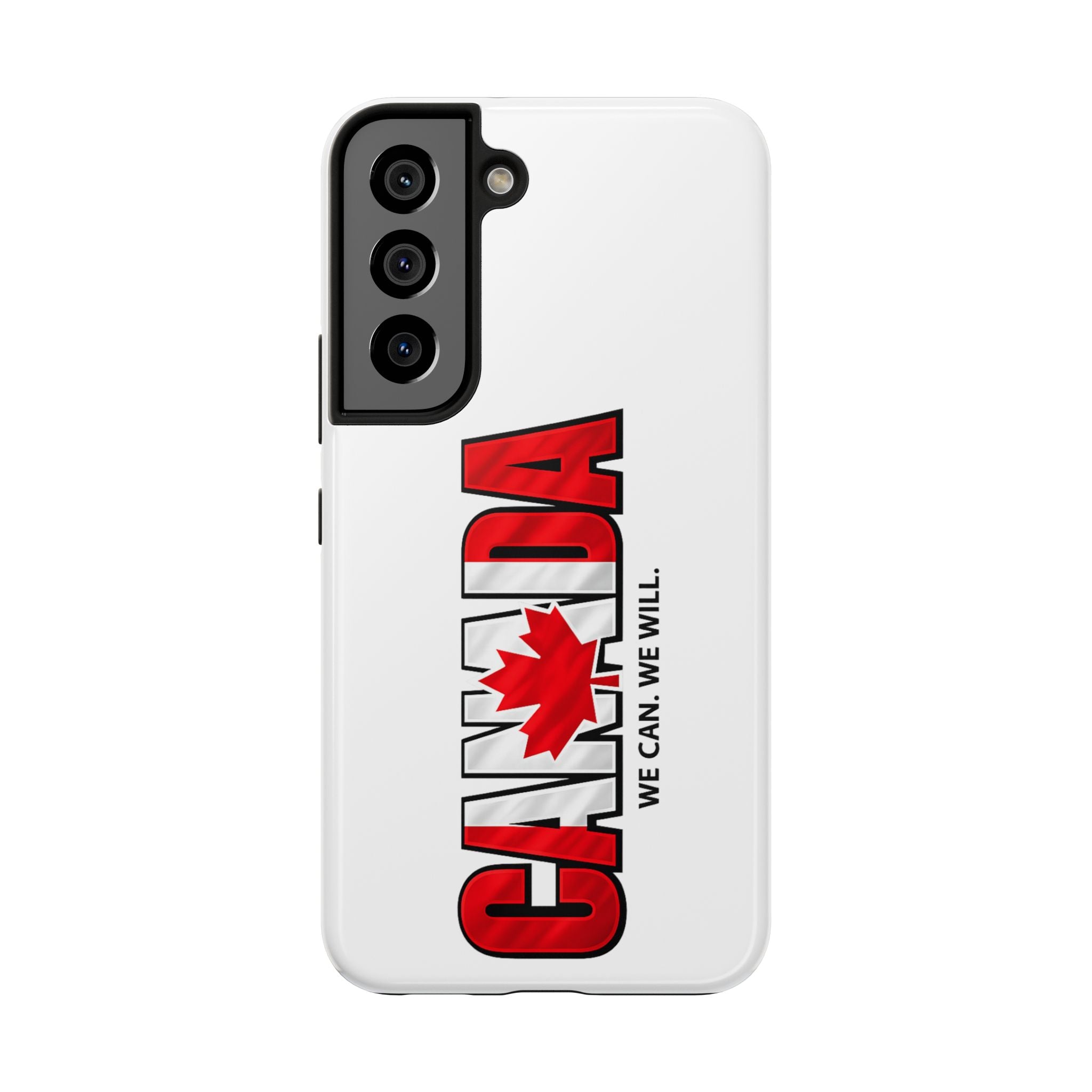 Canada Maple Leaf Phone Case | Canada text with red leaf, we can we will, Protective, Glossy, World Cup 2026