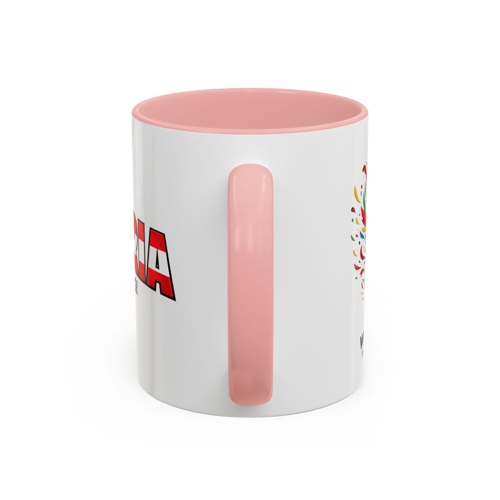 Austria Flag Text mug | Accent Coffee Mug (11/15oz)