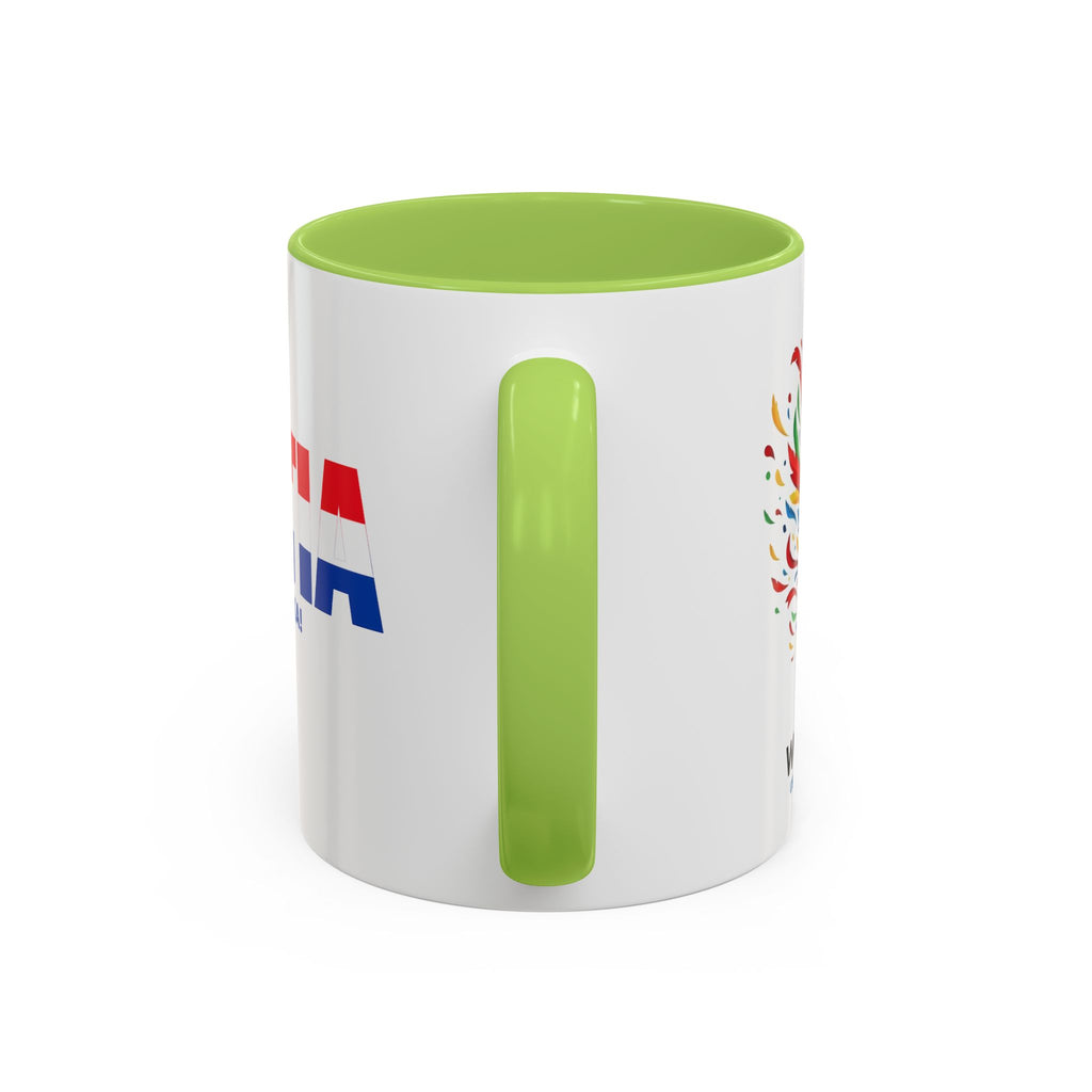 Croatia Flag Logo Accent Coffee Mug | Croatian Pride 11oz 15oz, World Cup 2026, Gifts for Dad