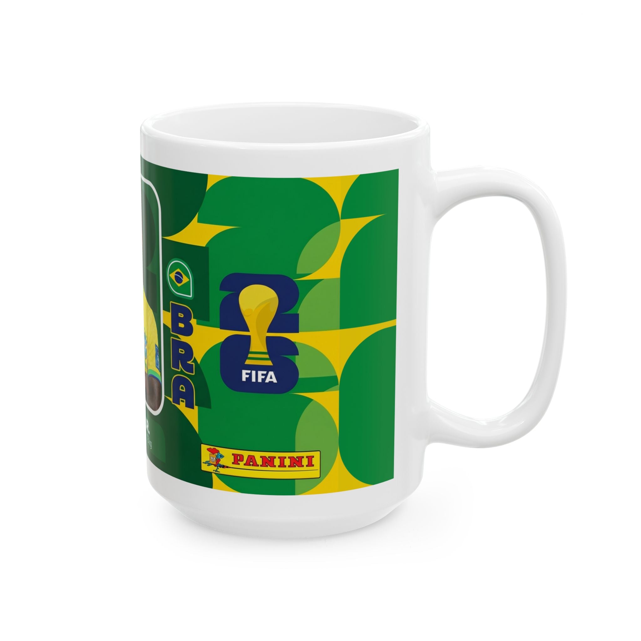 Brazil Vinicious Jr. Soccer Player Mug —  Coffee Cup (11oz/15oz), World Cup 2026 Mugs