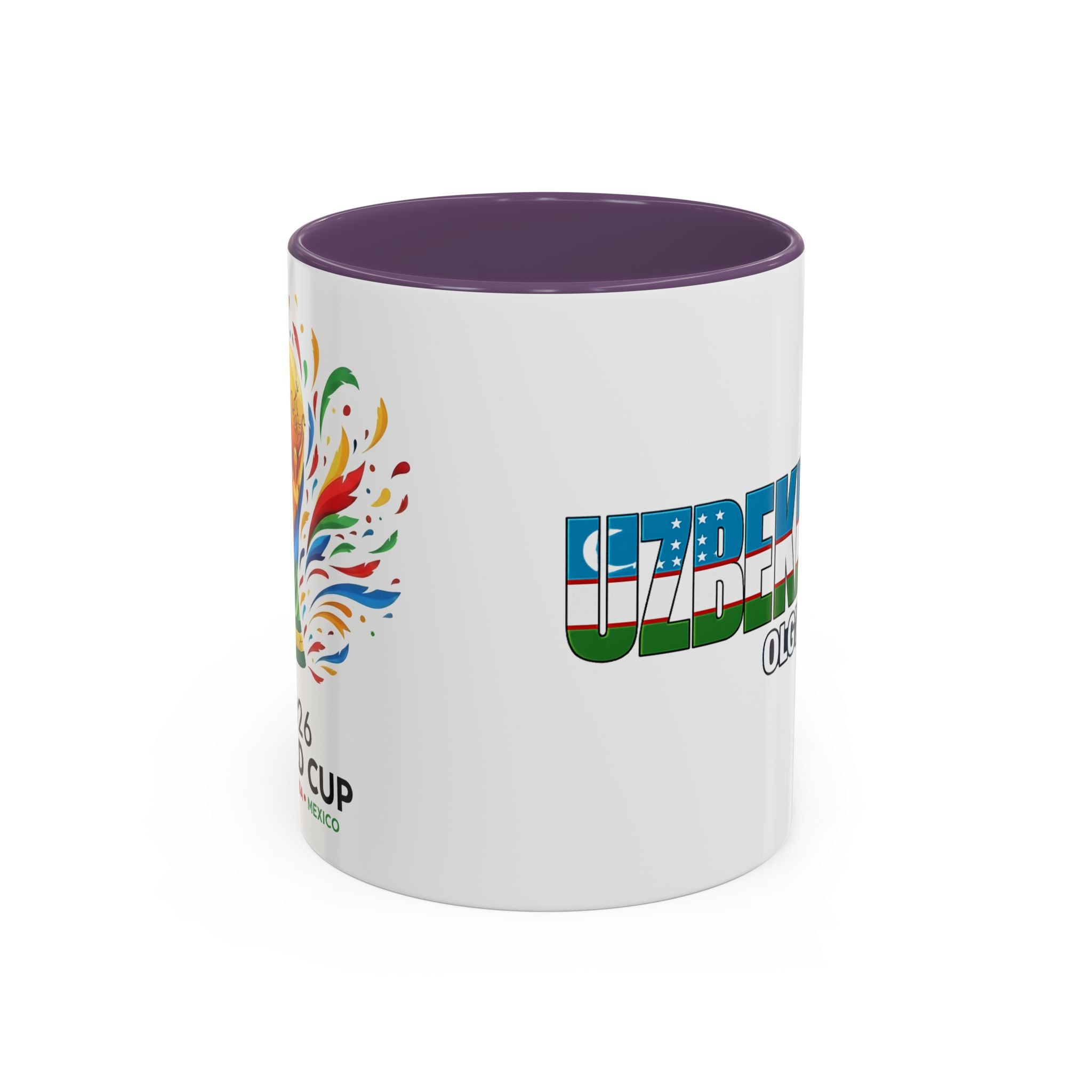 Uzbekistan Flag Typography Coffee Mug | Accent 11oz/15oz, Soccer World Cup 2026, Gift for Dad