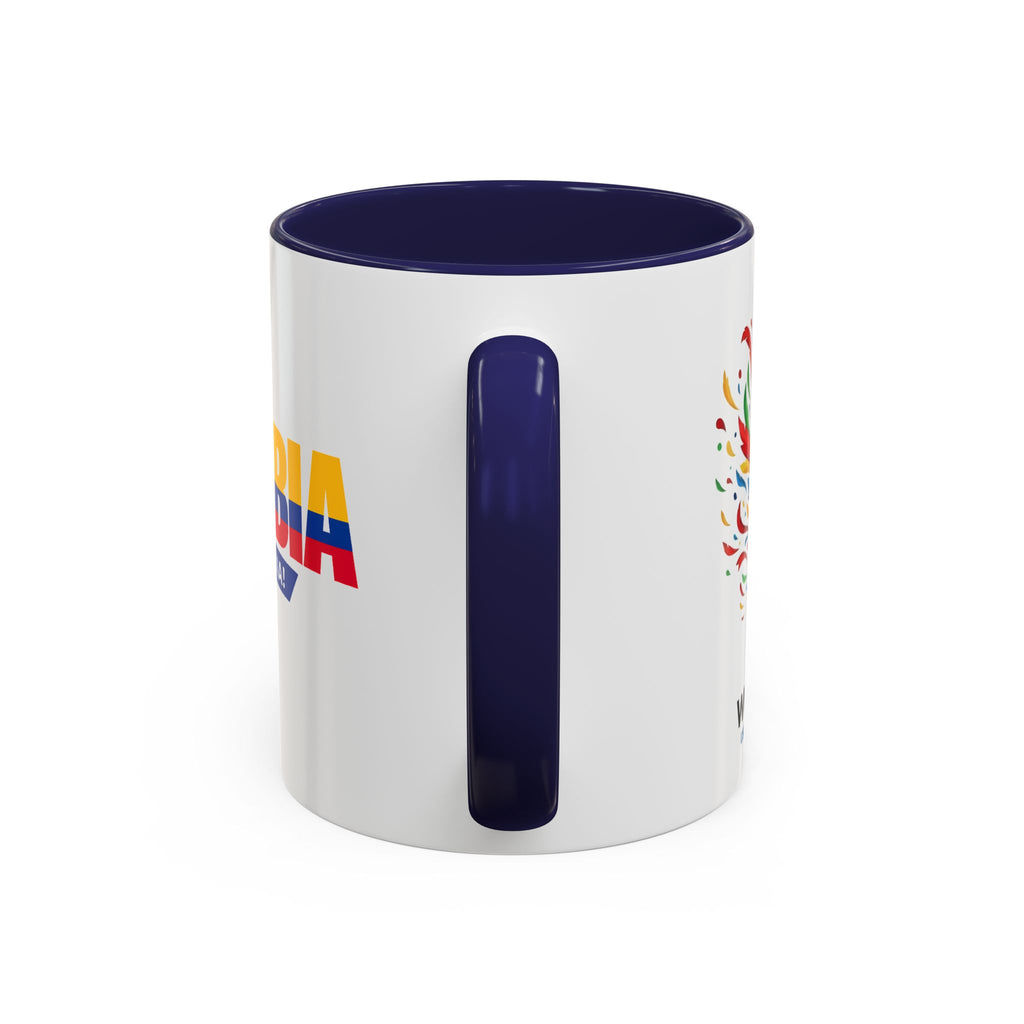 Colombia Vamos Colombia! Accent Coffee Mug | 11oz 15oz ceramic World Cup 2026, Soccer Gift