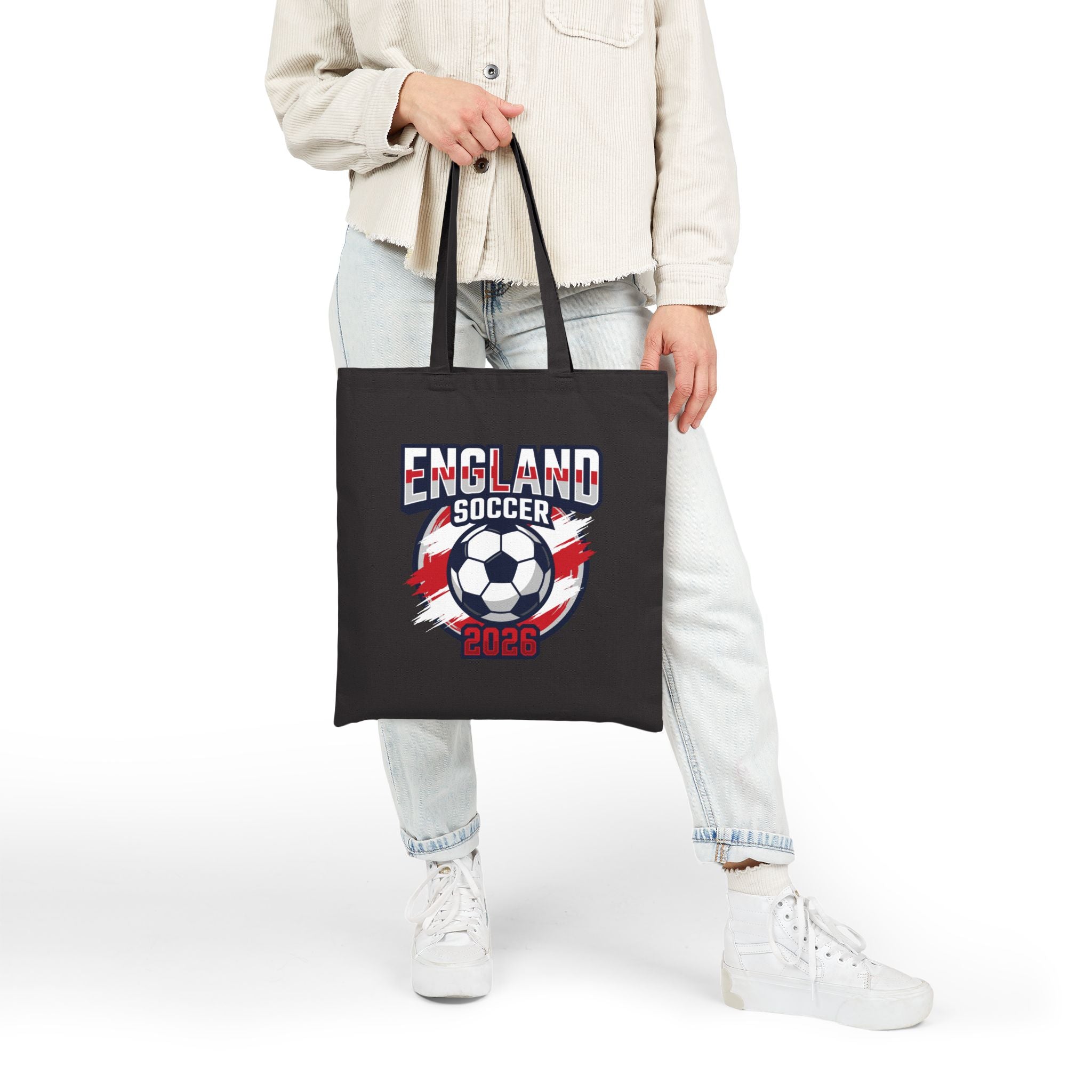 England Soccer 2026 Tote Bag, World Cup Football Canvas Tote, Mother's Day Gift