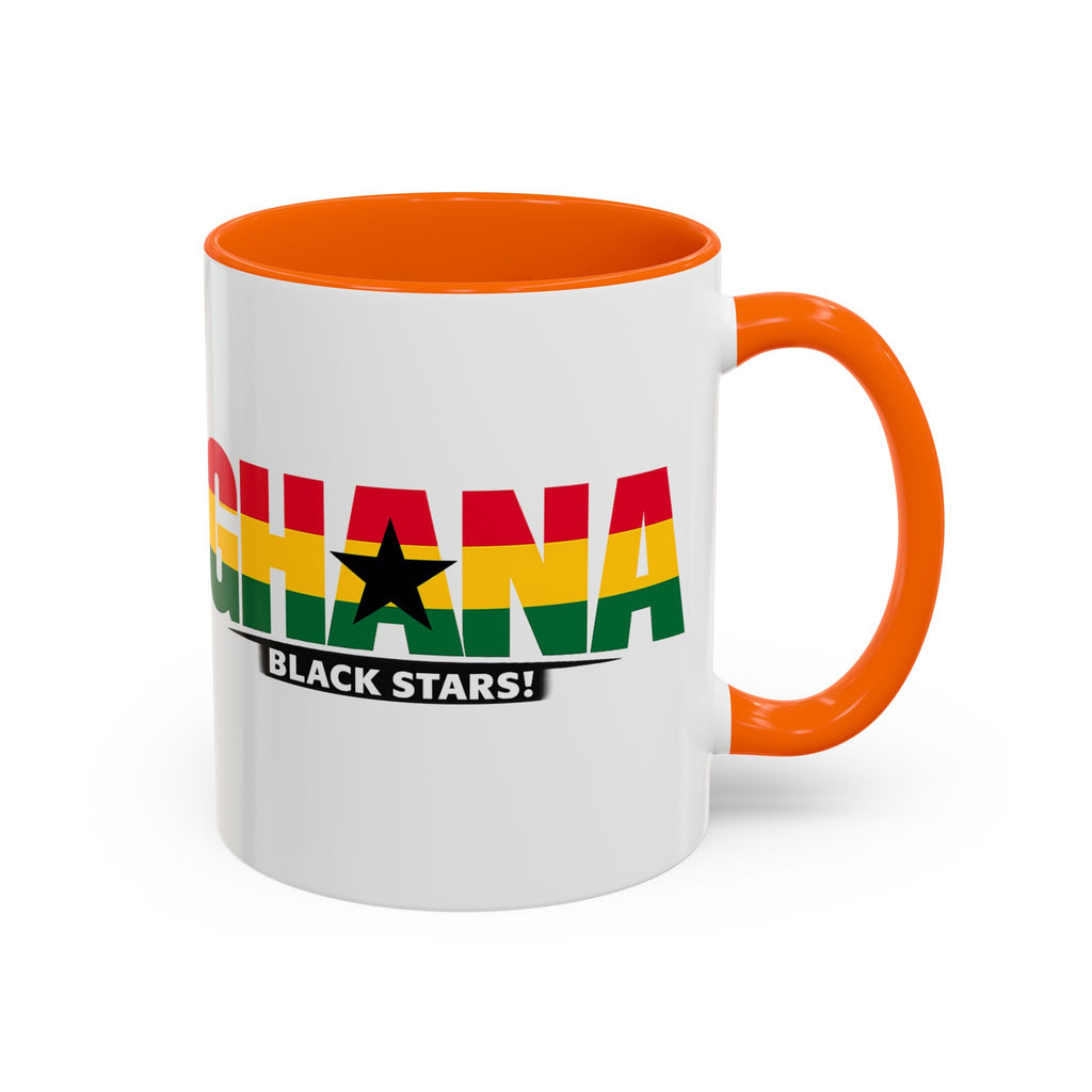 Ghana Black Stars flag stripe Accent Coffee Mug | 11oz 15oz, World Cup 2026, Gift for Dad