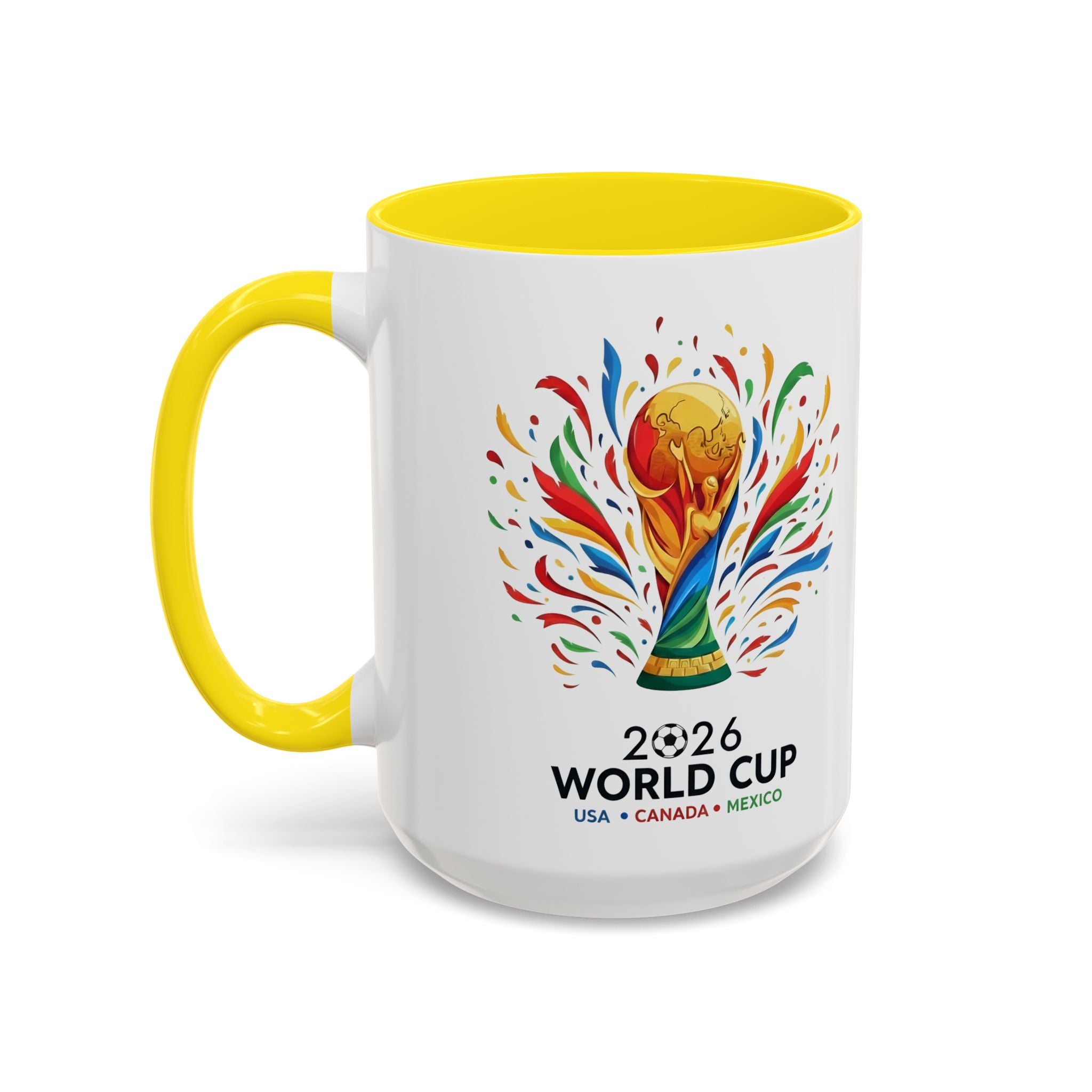 QATAR Yalla Qatar! Accent Coffee Mug | 11oz 15oz, Soccer World Cup 2026, Gifts for Dad