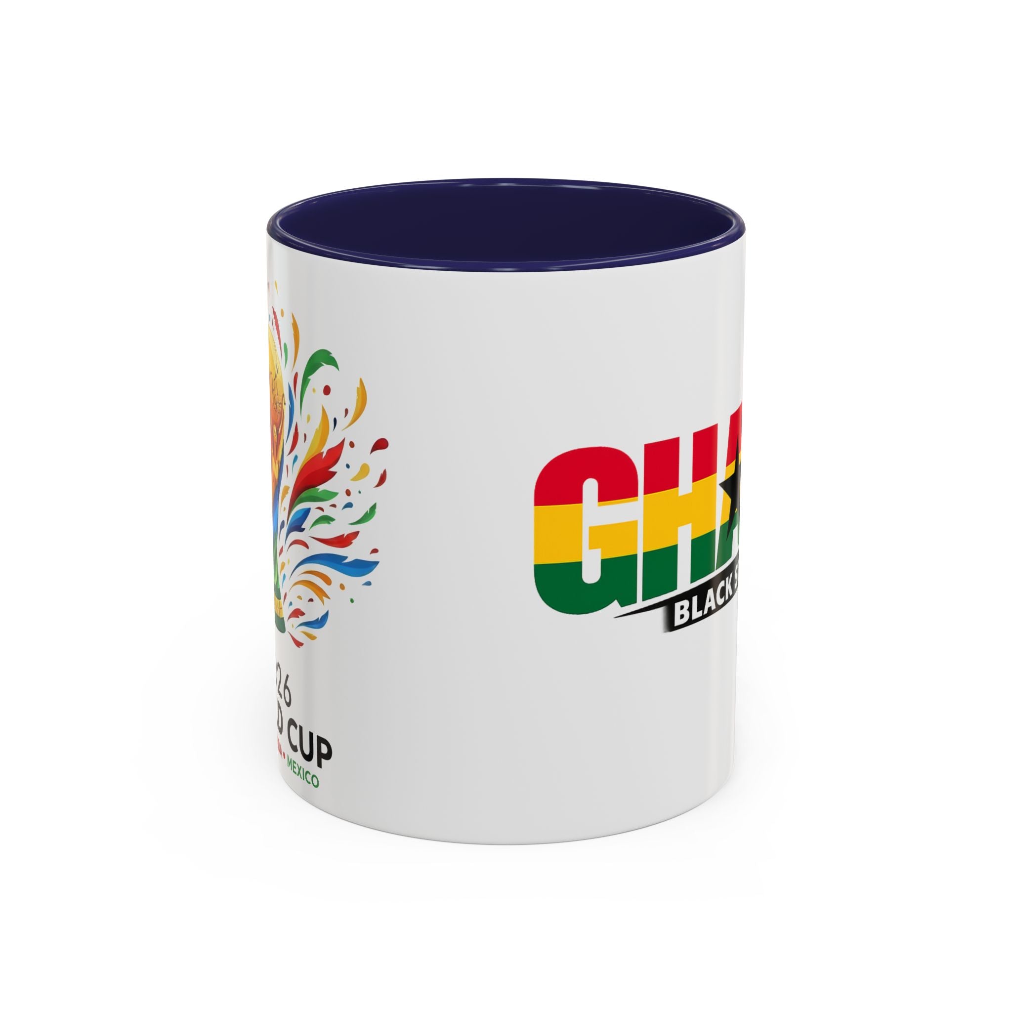 Ghana Black Stars flag stripe Accent Coffee Mug | 11oz 15oz, World Cup 2026, Gift for Dad