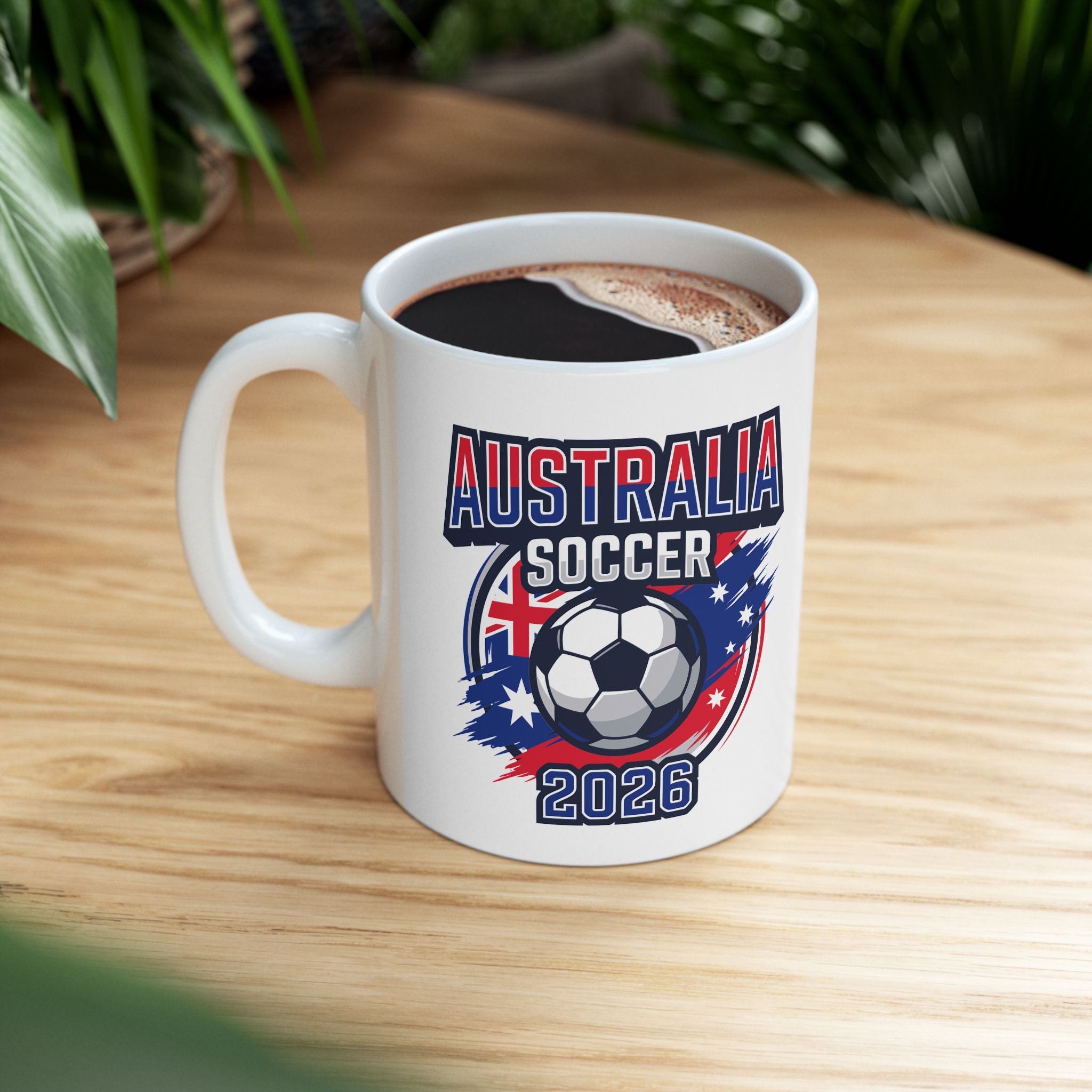 Australia soccer mug, World Cup 2026 ceramic coffee cup, 11oz or 15oz sizes