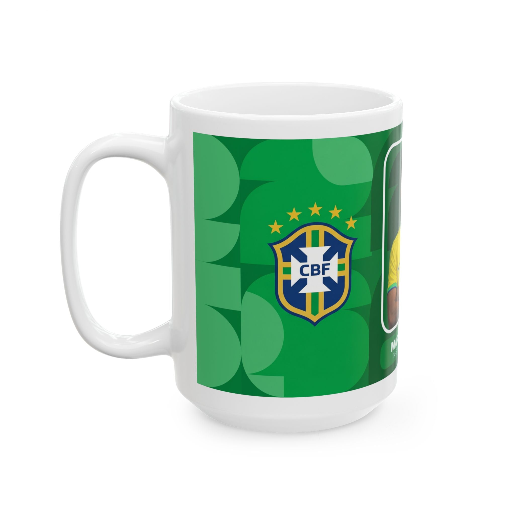 Brazil Soccer Player Marquinhos Ceramic Mug (11oz, 15oz), World Cup 2026 Mugs