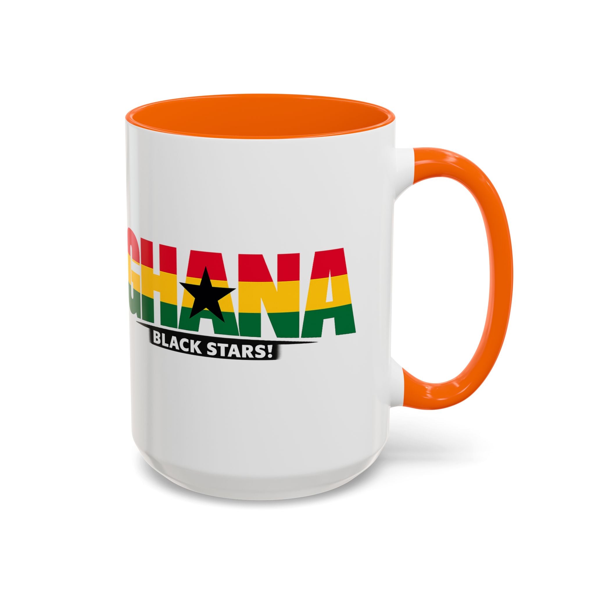 Ghana Black Stars flag stripe Accent Coffee Mug | 11oz 15oz, World Cup 2026, Gift for Dad