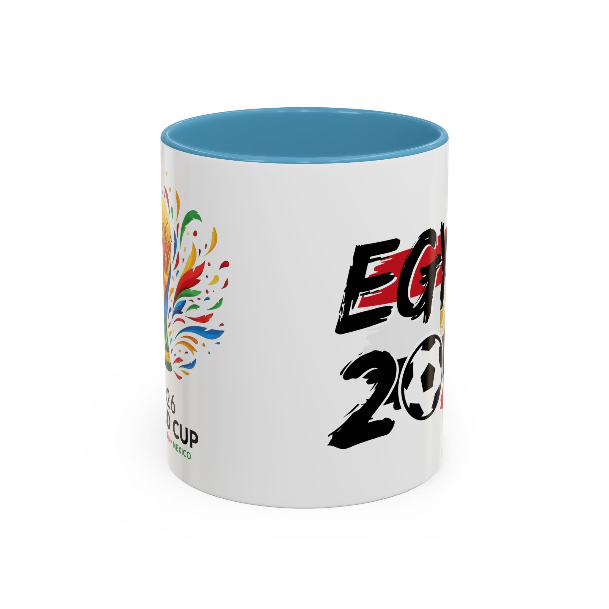 Egypt 2026 Soccer World Cup Accent Coffee Mug | Egypt 2026 Football Flag Design, Soccer World Cup 2026, Gift for Dad