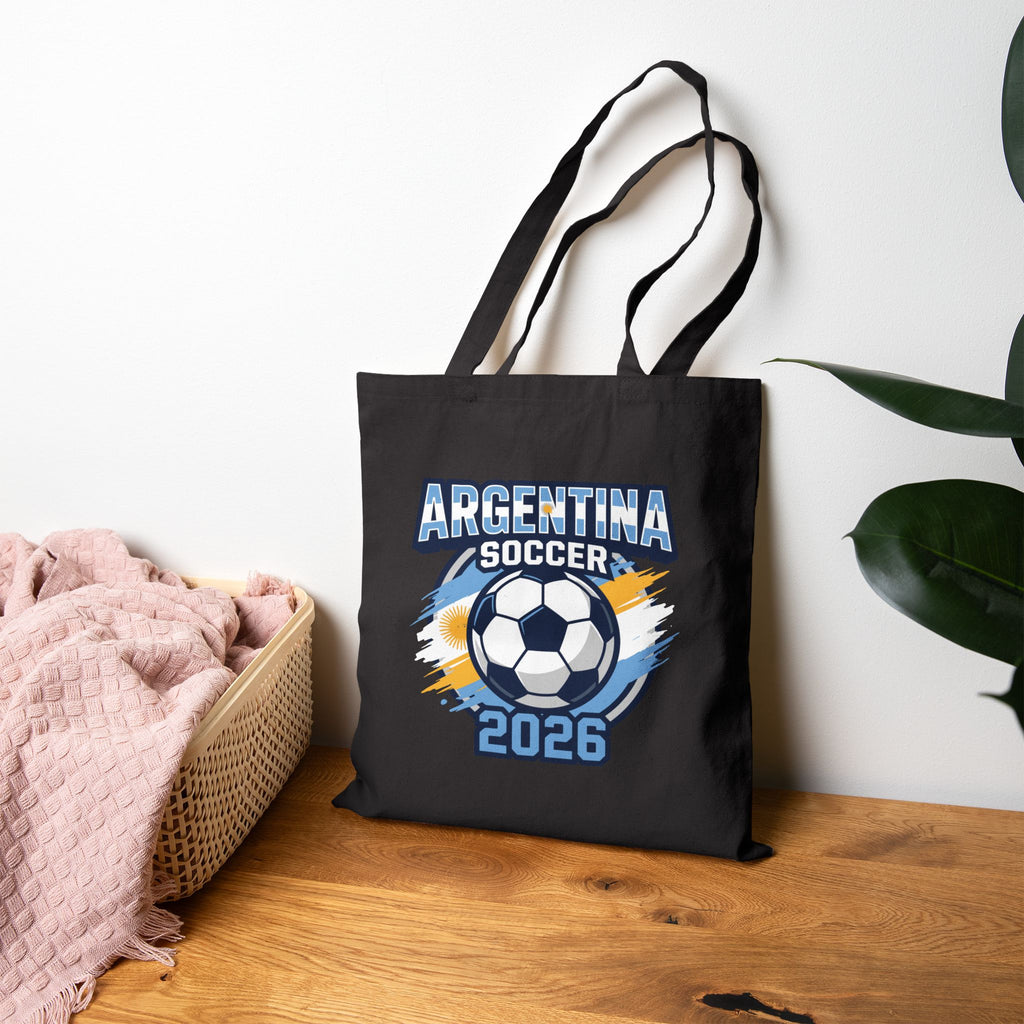 Argentina Soccer 2026 Tote Bag,  World Cup Football Design, Mother's Day Gift