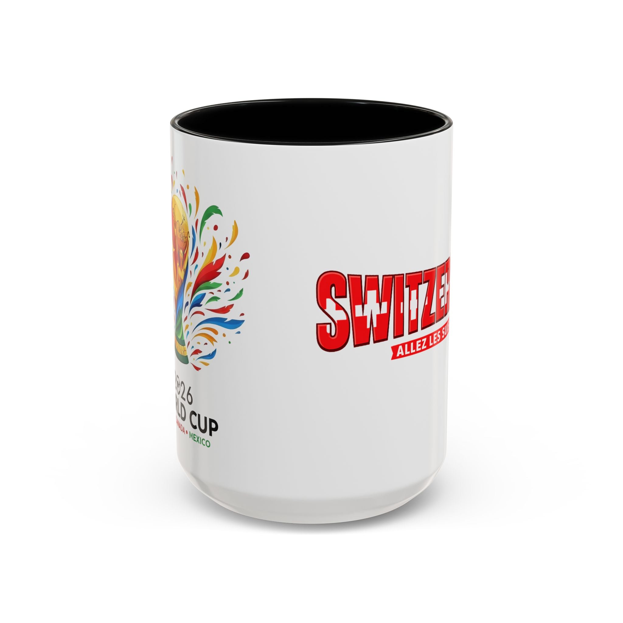 Switzerland Soccer Typography Mug | Accent Coffee Mug 11oz 15oz, Soccer World Cup 2026, Gift for Dad