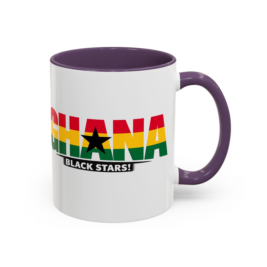 Ghana Black Stars flag stripe Accent Coffee Mug | 11oz 15oz, World Cup 2026, Gift for Dad