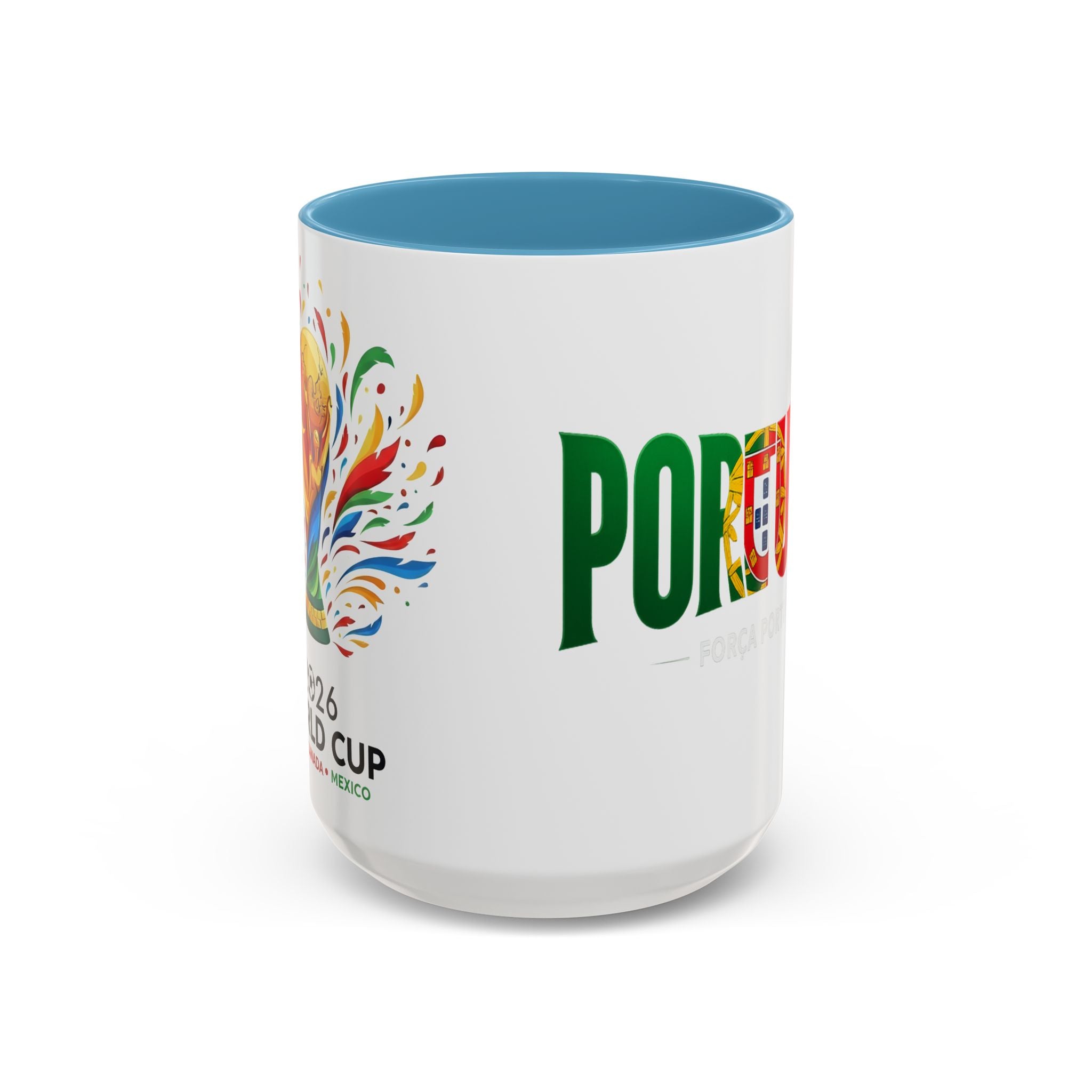 Portugal flag lettering Accent Coffee Mug | Portugal souvenir mug, Soccer World Cup 2026, Gift for Dad