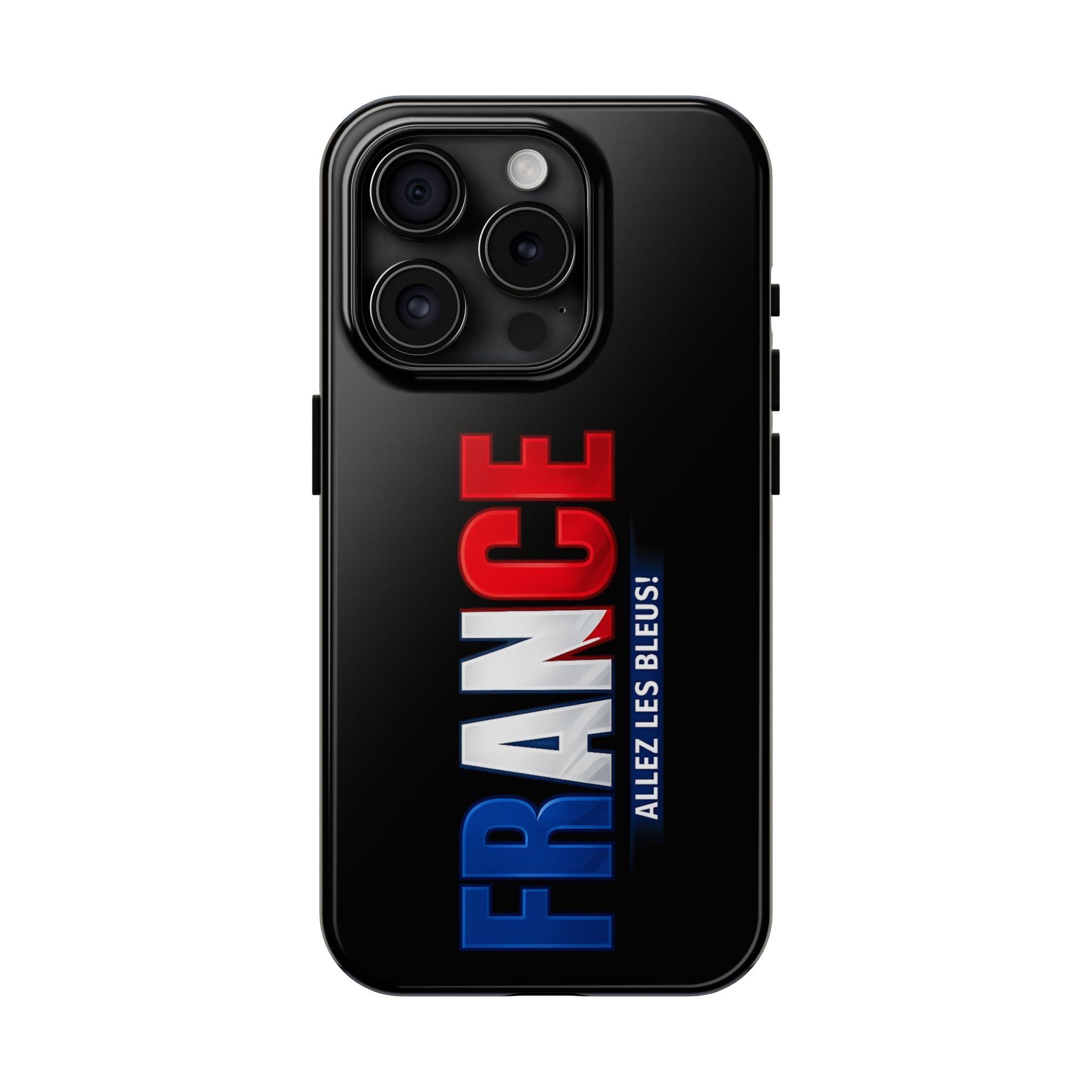 France tricolor vertical text Phone Case | Allez Les Bleus!, Cuctom Protective, Glossy Tough Cases, World Cup 2026