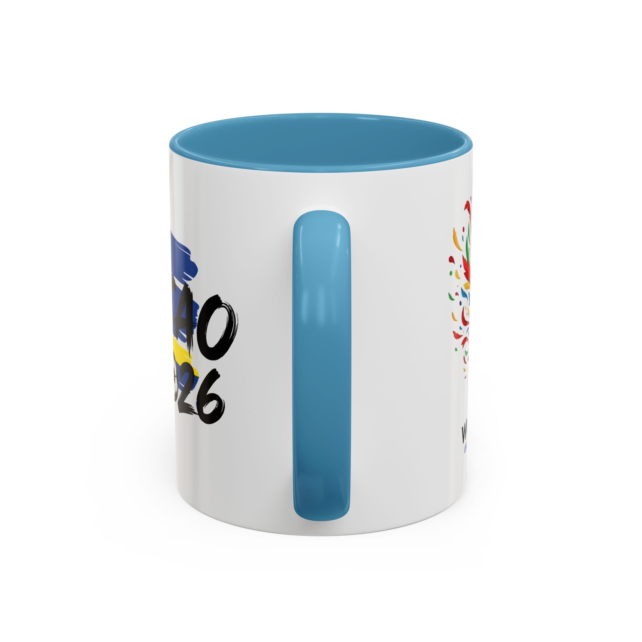 Curaçao 2026 Soccer Flag Accent Coffee Mug | 11oz 15oz,Soccer World Cup 2026, Gift For Dad