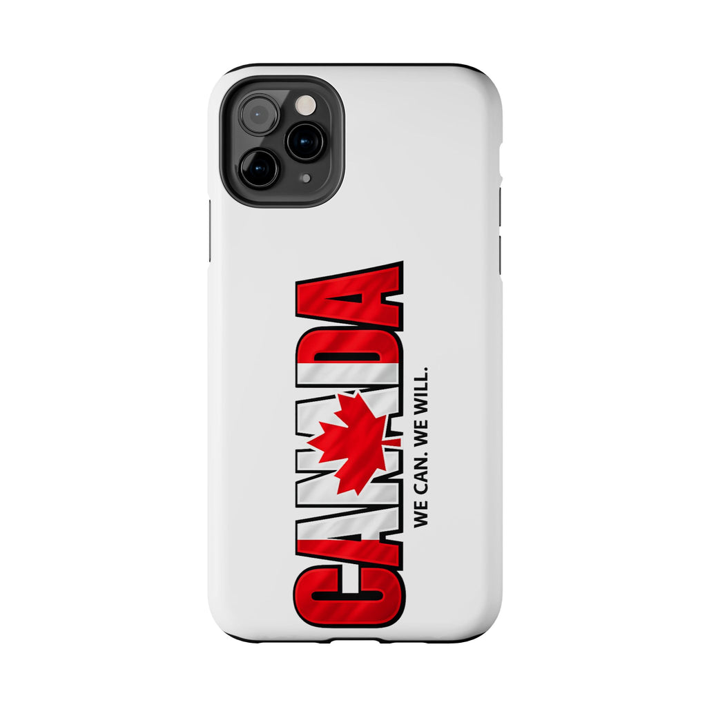 Canada Maple Leaf Phone Case | Canada text with red leaf, we can we will, Protective, Glossy, World Cup 2026