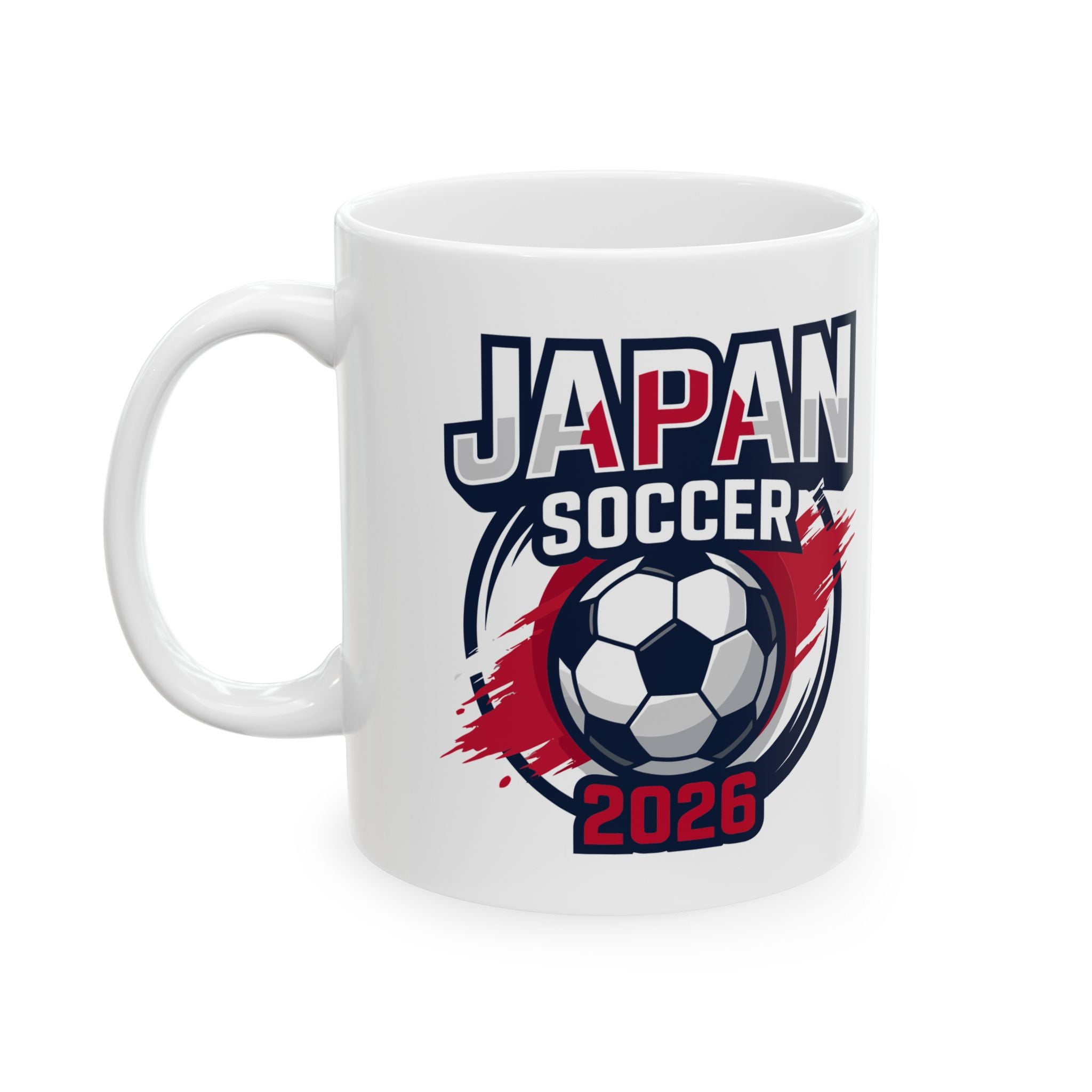 Japan Soccer Flag Mug | Soccer Ball, World Cup 2026 Coffee Mugs, Gift For Dad,