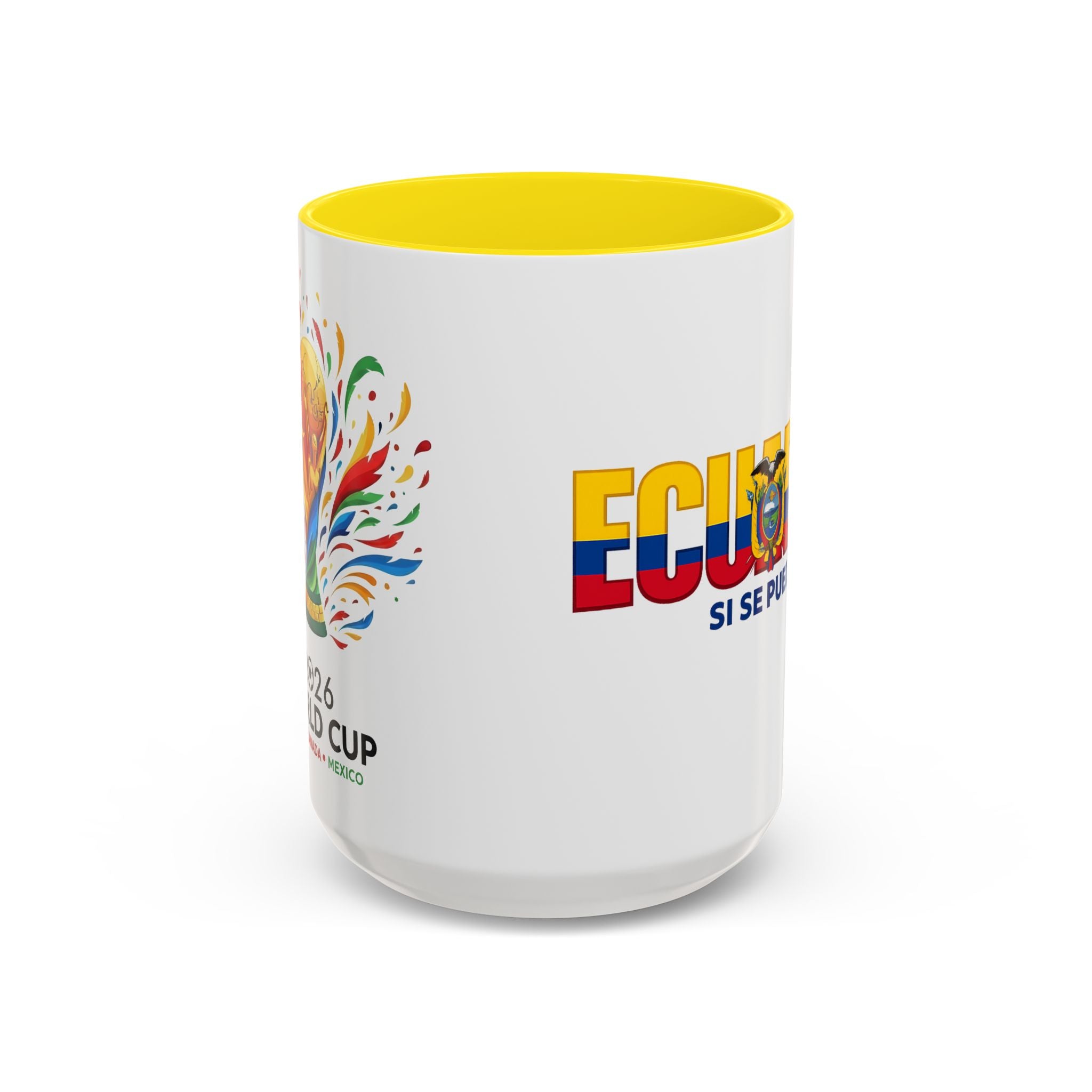 Ecuador Flag Text mug | Accent Coffee Mug (11/15oz), World Cup 2026, Gift for Dad, Father Day
