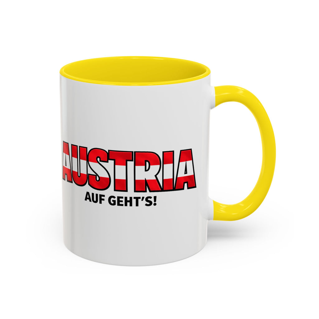 Austria Flag Text mug | Accent Coffee Mug (11/15oz)
