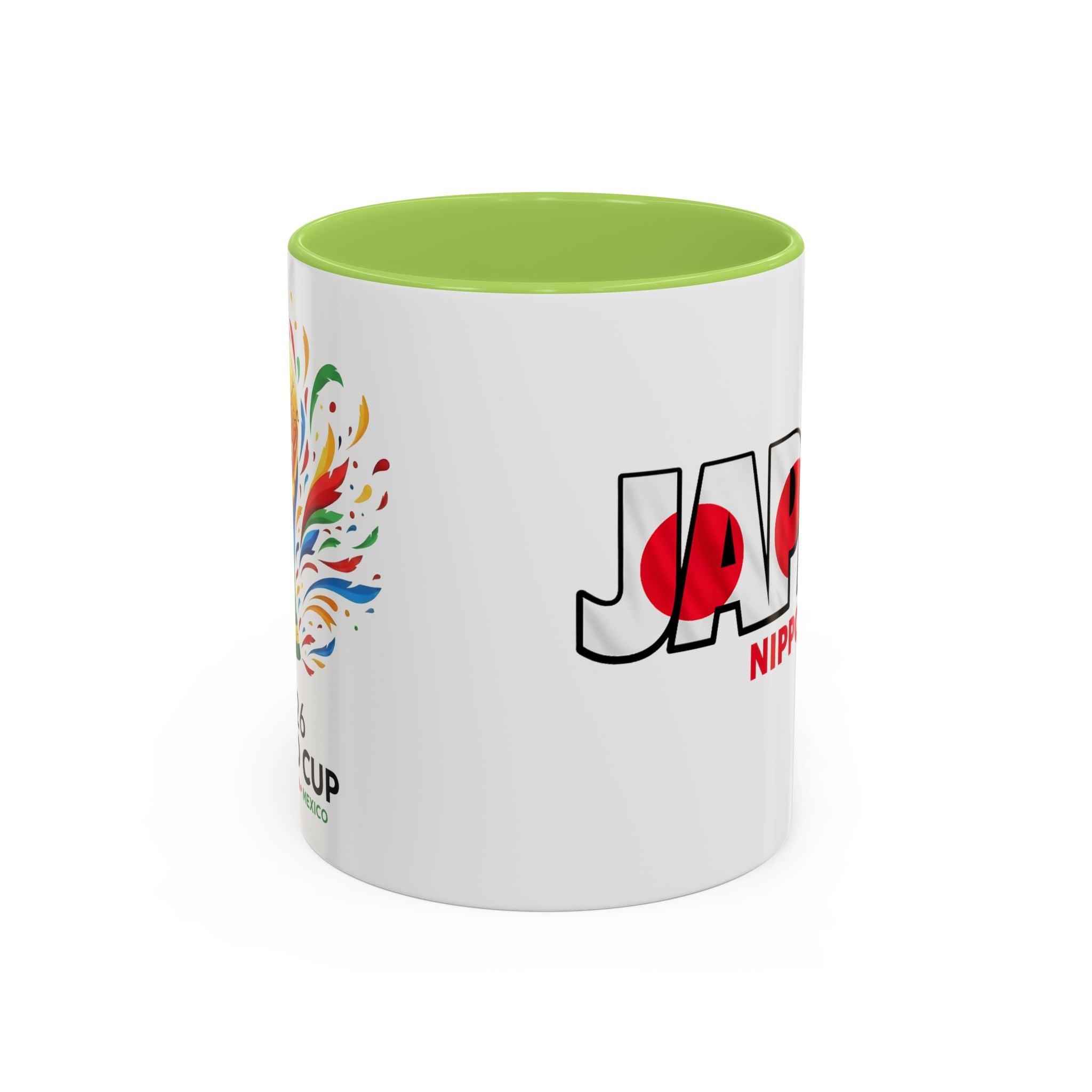 Japan Nippon Text Accent Mug | Flag Lettering Coffee Cup, World Cup 2026, Gift for Dad