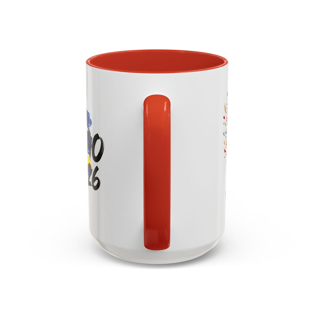 Curaçao 2026 Soccer Flag Accent Coffee Mug | 11oz 15oz,Soccer World Cup 2026, Gift For Dad