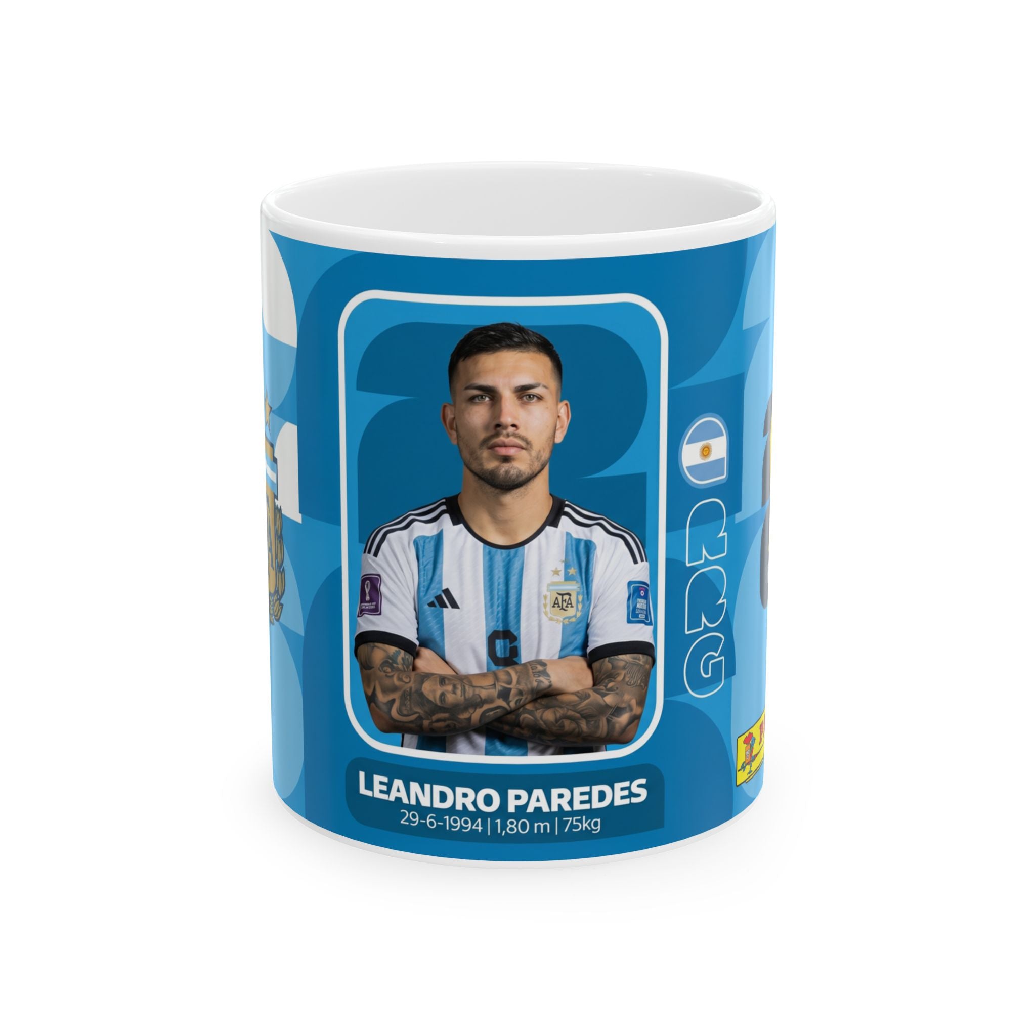 Argentina Soccer Player Leandro Paredes Mug — Fan Gift (11oz/15oz), World Cup 2026 Mugs
