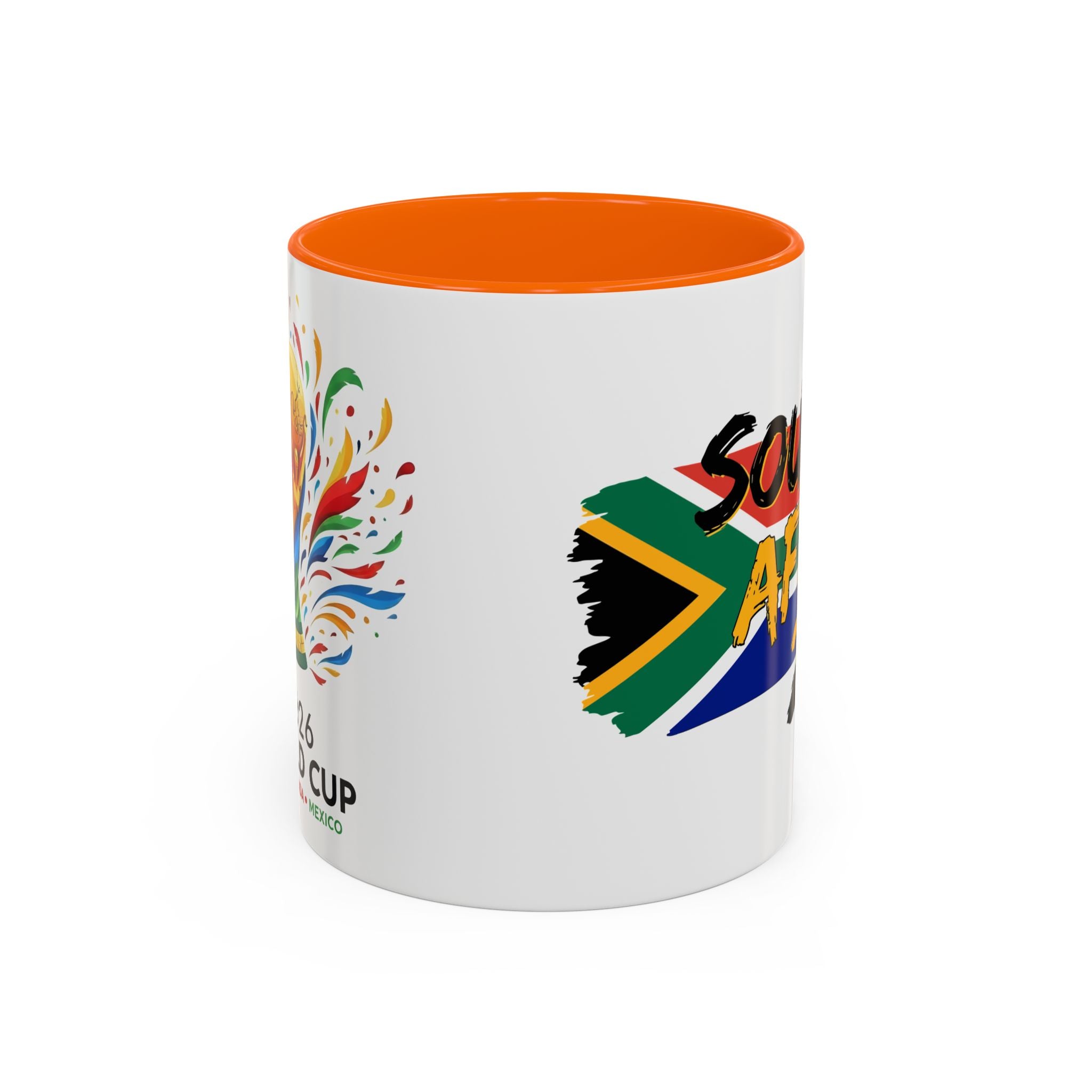 South Africa 2026 Soccer Flag Accent Coffee Mug | 11oz 15oz, Soccer World Cup 2026, Gift for Dad
