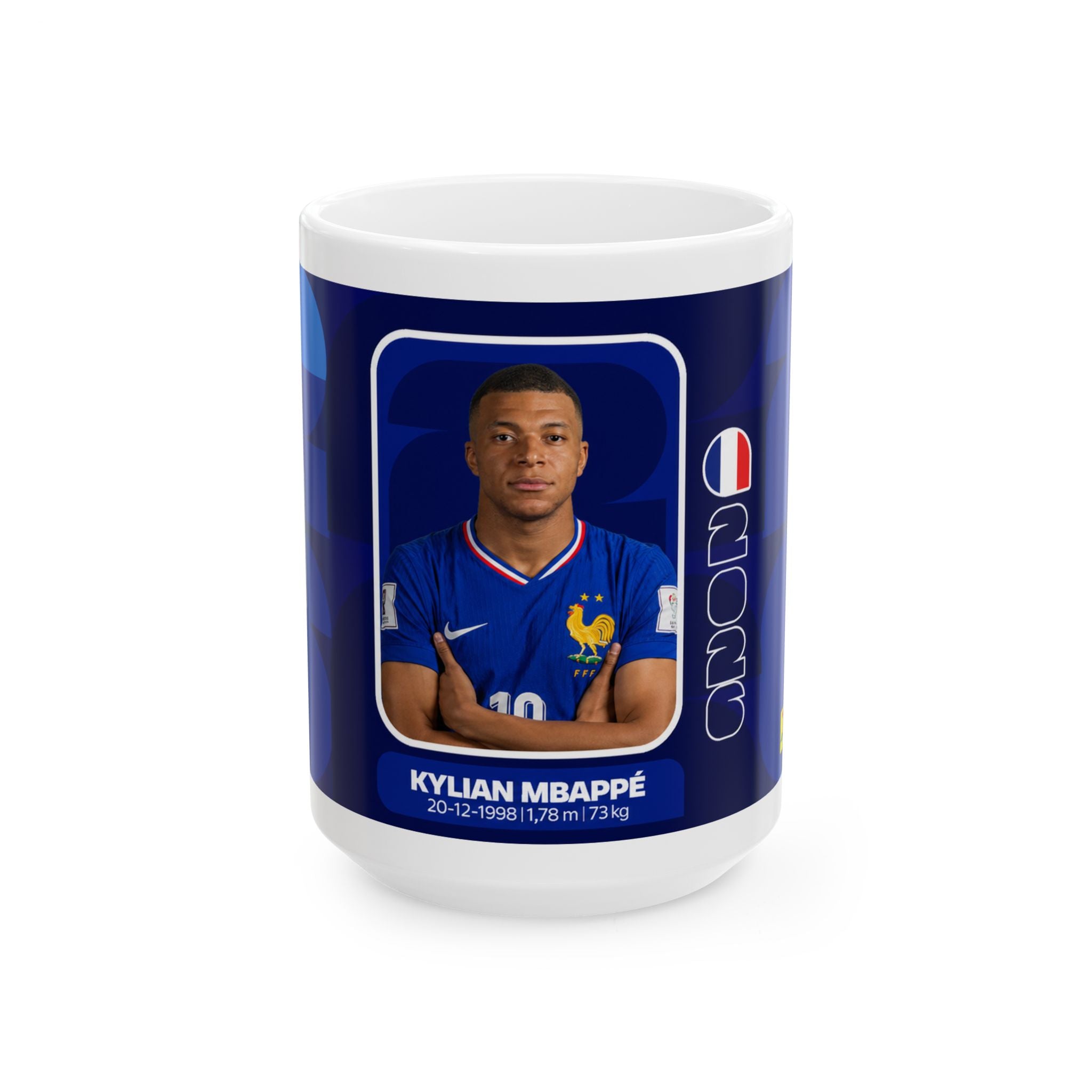 Kylian Mbappé France Football Mug –  Ceramic Coffee Cup (11oz/15oz), World Cup 2026 Mugs