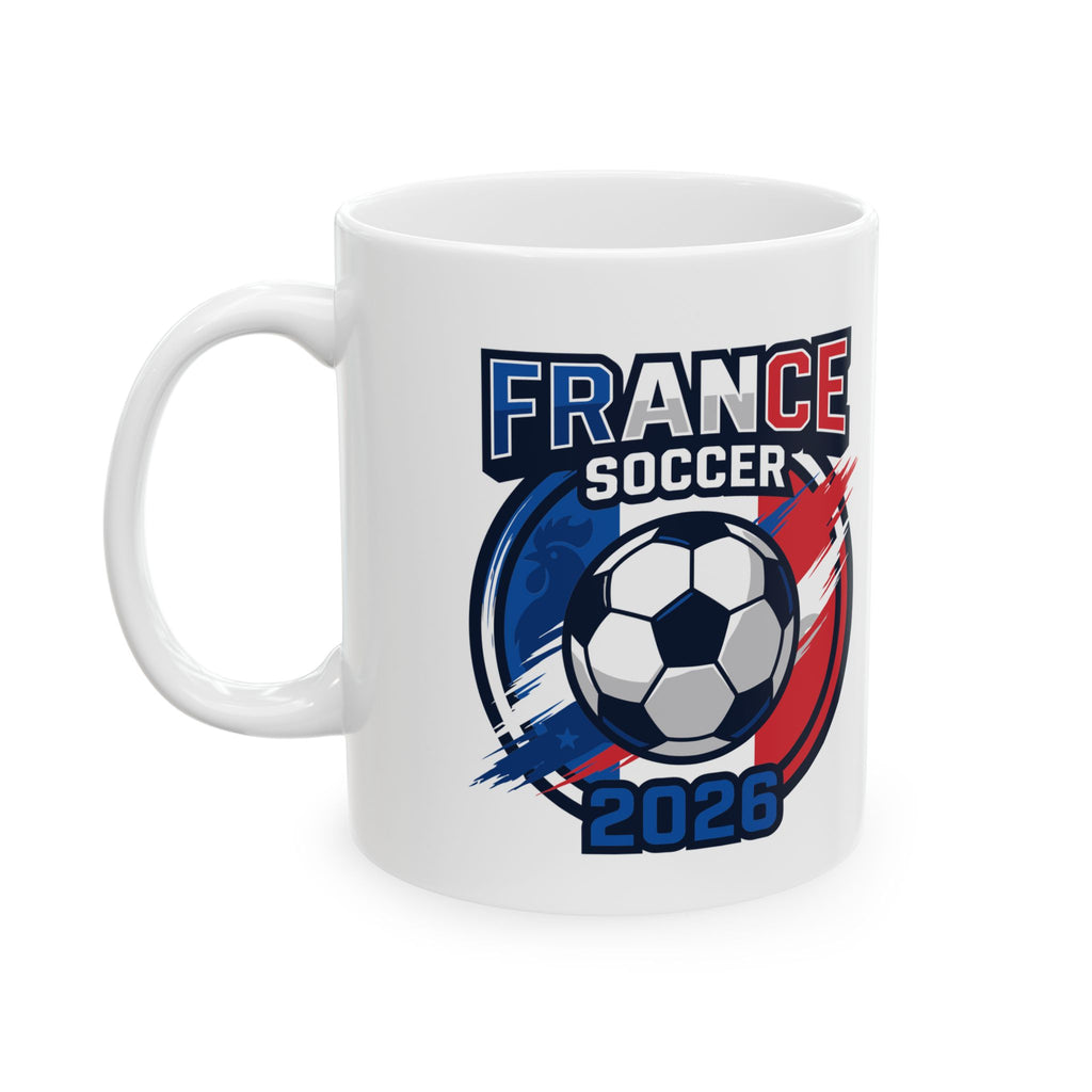 France Soccer Flag Crest Mug | World Cup 2026 Ceramic Mug, Gift For Dad