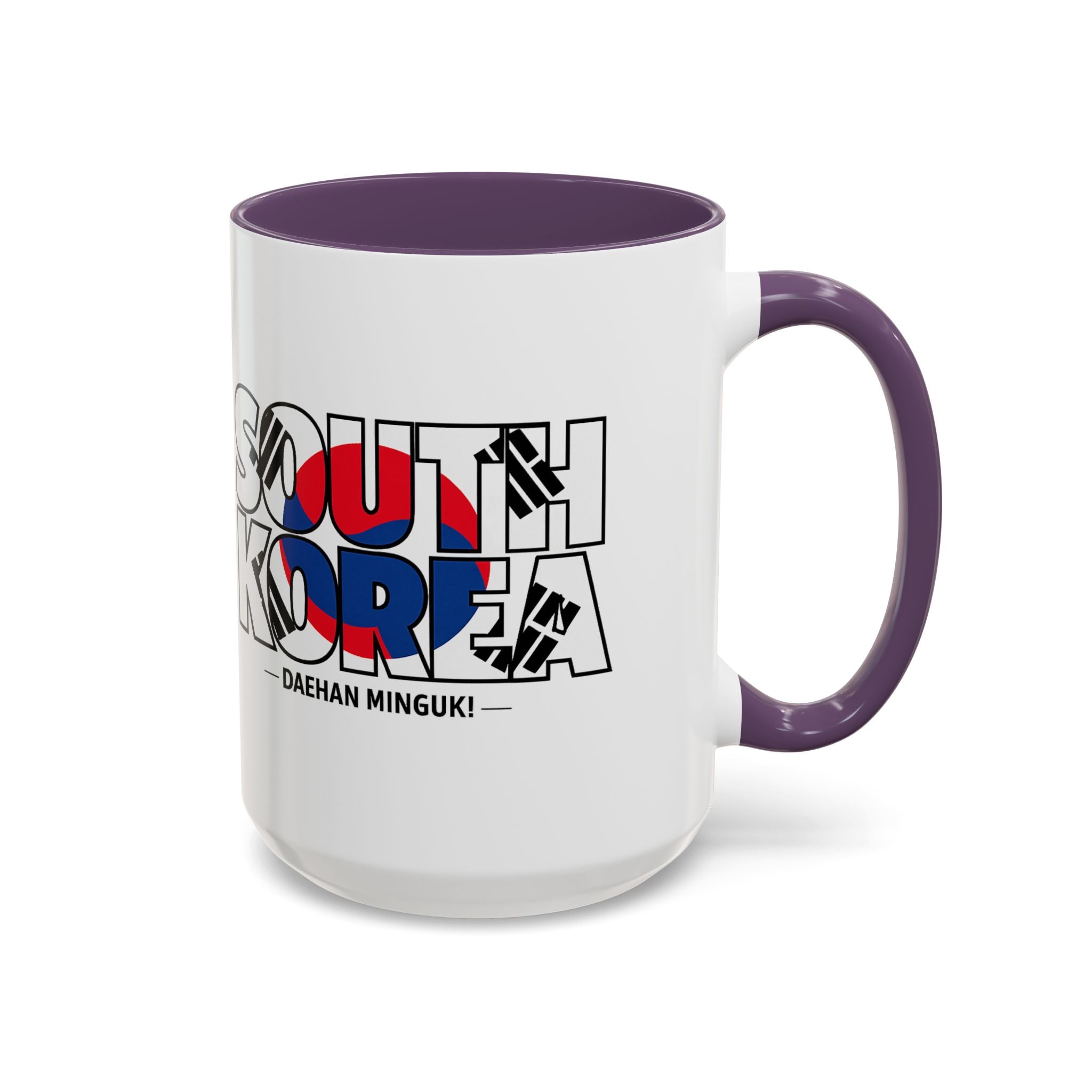 South Korea flag text Accent Coffee Mug | Korean travel souvenir, Soccer World Cup 2026, Gifts for Dad
