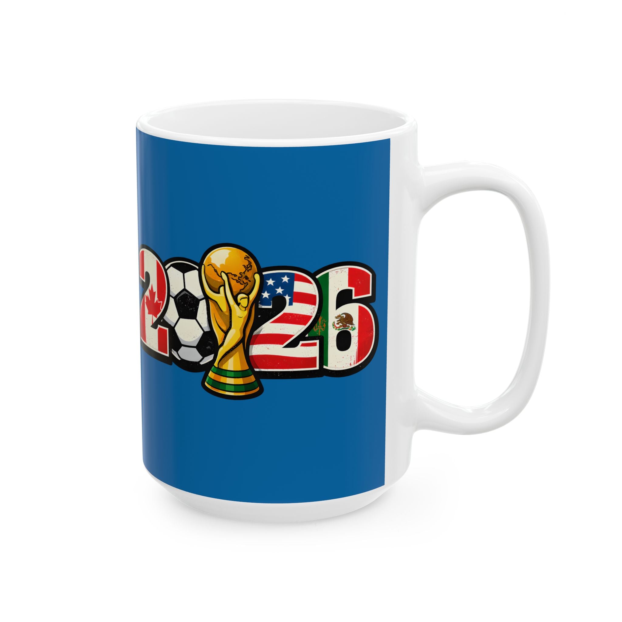 Scotland World Cup 2026 Mug, Blue Ceramic Cup, Scotland Flag, Soccer Fan Gift
